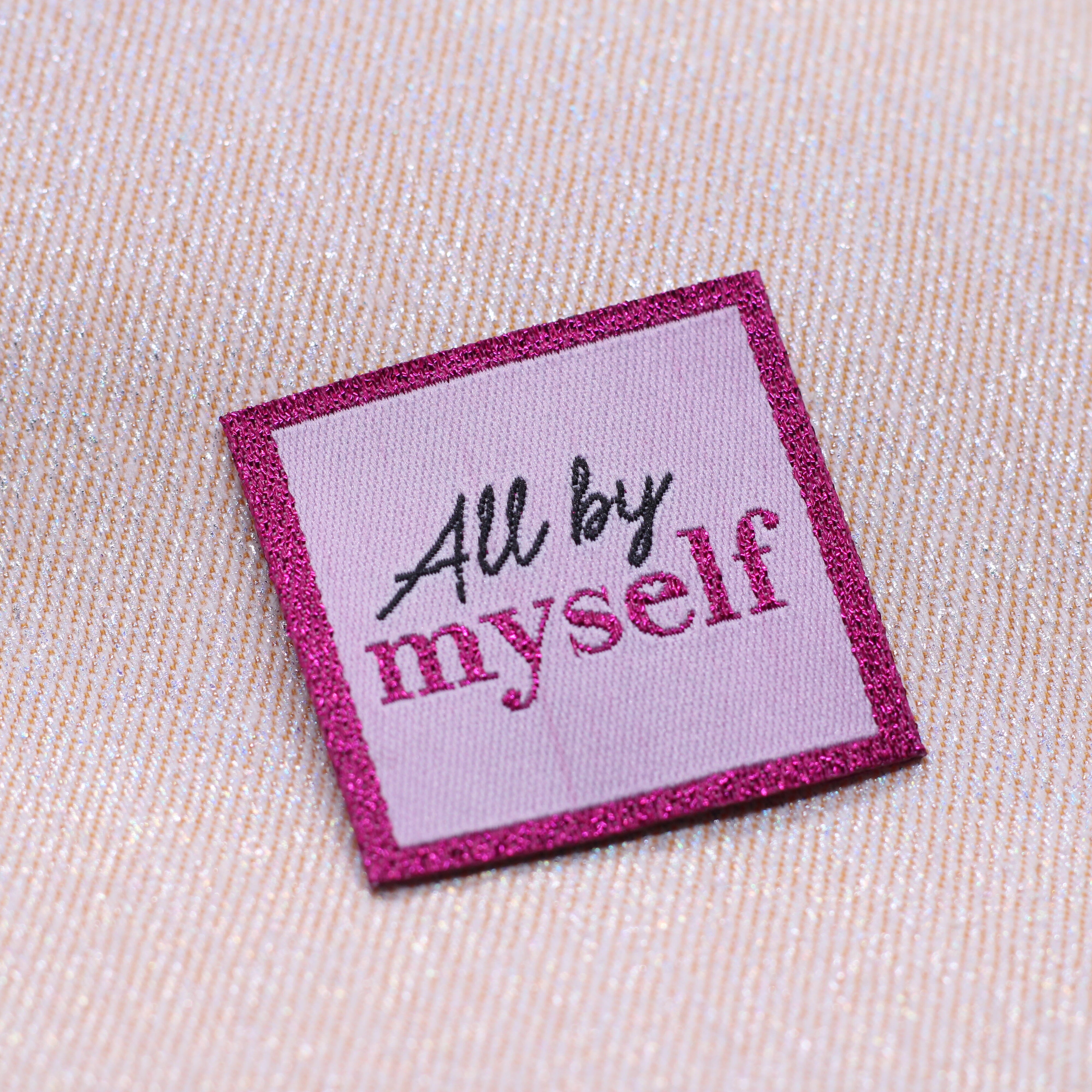 Etiquette tissée - "ALL BY MYSELF" - BOHIN Etiquettes à coudre Bohin | Gaspard et Léonie Tissus en ligne et Mercerie à Toulouse