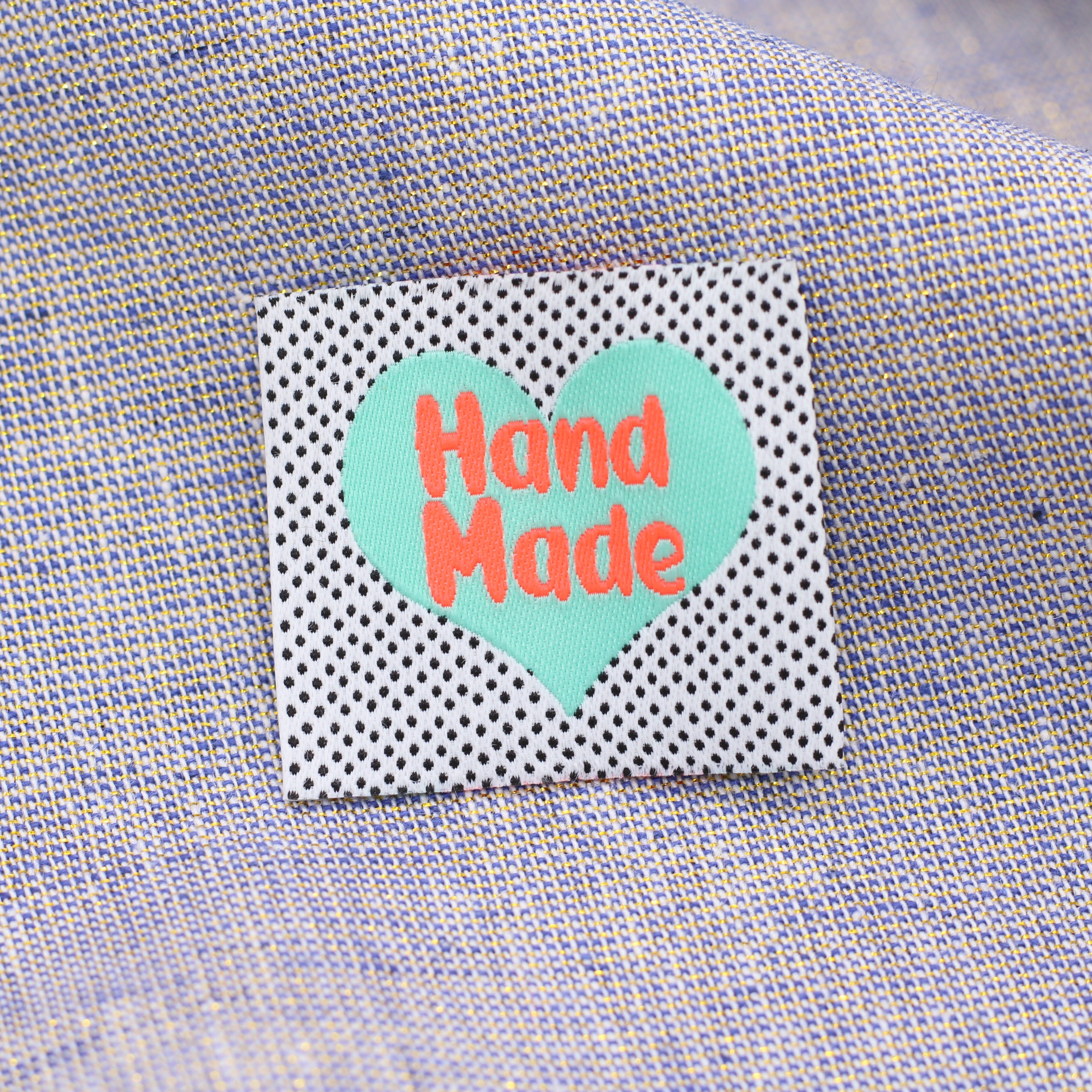 Etiquette tissée - Hand Made fluo Etiquettes à coudre Sélection Gaspard & Léonie | Gaspard et Léonie Tissus en ligne et Mercerie à Toulouse
