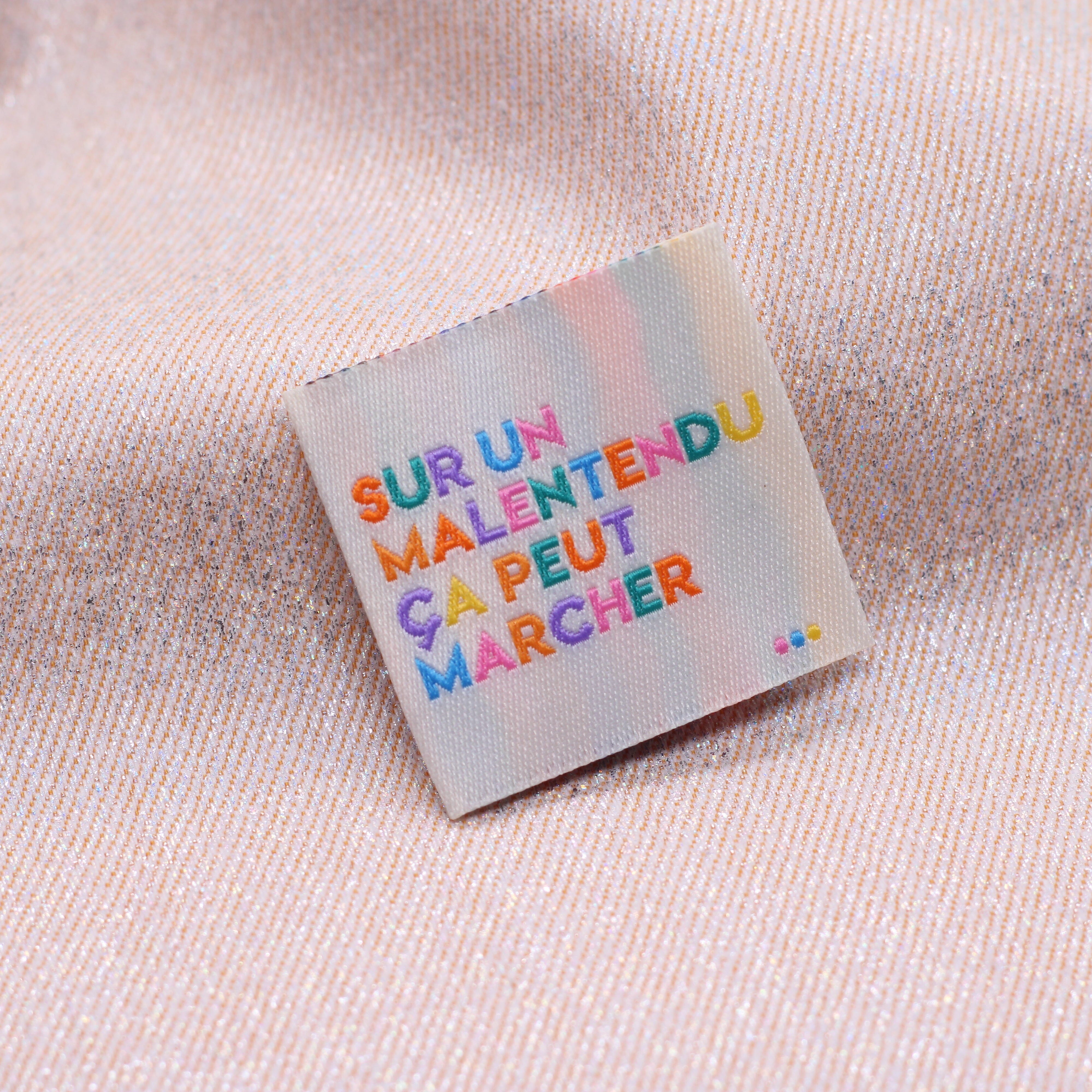 Etiquette tissée - "SUR UN MALENTENDU CA PEUT MARCHER" - BOHIN Etiquettes à coudre Bohin | Gaspard et Léonie Tissus en ligne et Mercerie à Toulouse