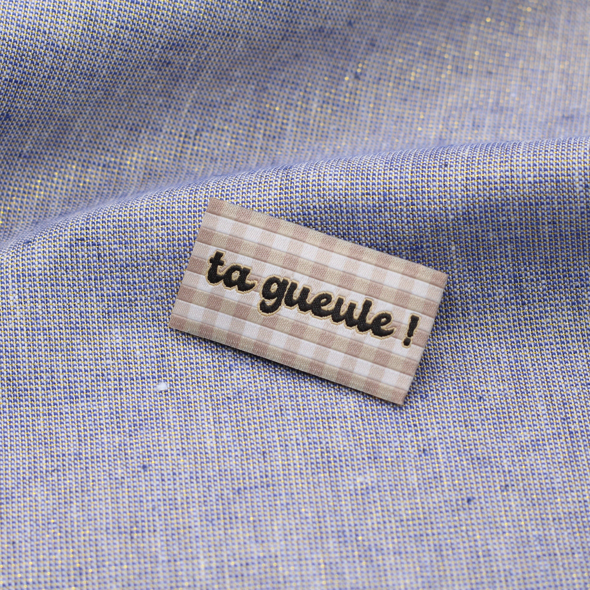 Etiquette tissée - TA GUEULE - Vichy Etiquettes à coudre Sélection Gaspard & Léonie | Gaspard et Léonie Tissus en ligne et Mercerie à Toulouse