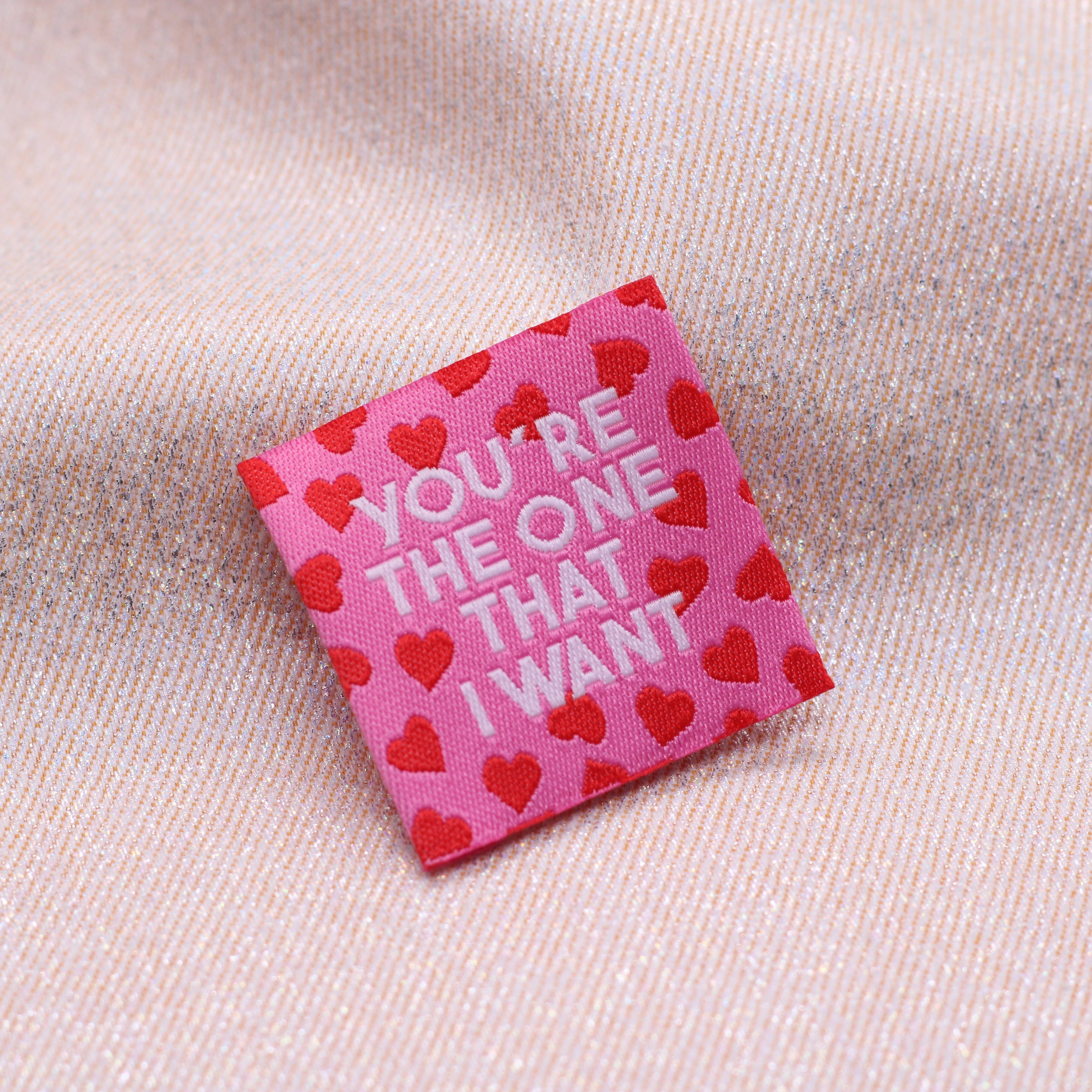 Etiquette tissée - "YOU'RE THE ONE THAT I WANT " - BOHIN Etiquettes à coudre Bohin | Gaspard et Léonie Tissus en ligne et Mercerie à Toulouse