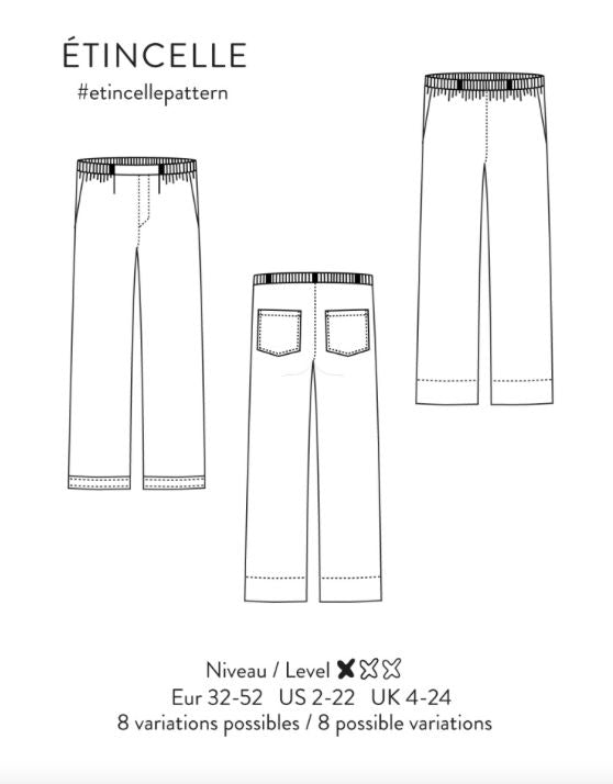 Pantalon femme ETINCELLE Patron de couture pochette - Atelier SCÄMMIT Patron de couture ATELIER SCÄMMIT | Gaspard et Léonie Tissus en ligne et Mercerie à Toulouse