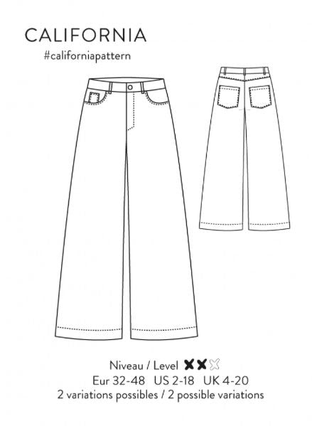 Pantalon ou short femme CALIFORNIA Patron de couture pochette - Atelier SCÄMMIT Patron de couture ATELIER SCÄMMIT | Gaspard et Léonie Tissus en ligne et Mercerie à Toulouse
