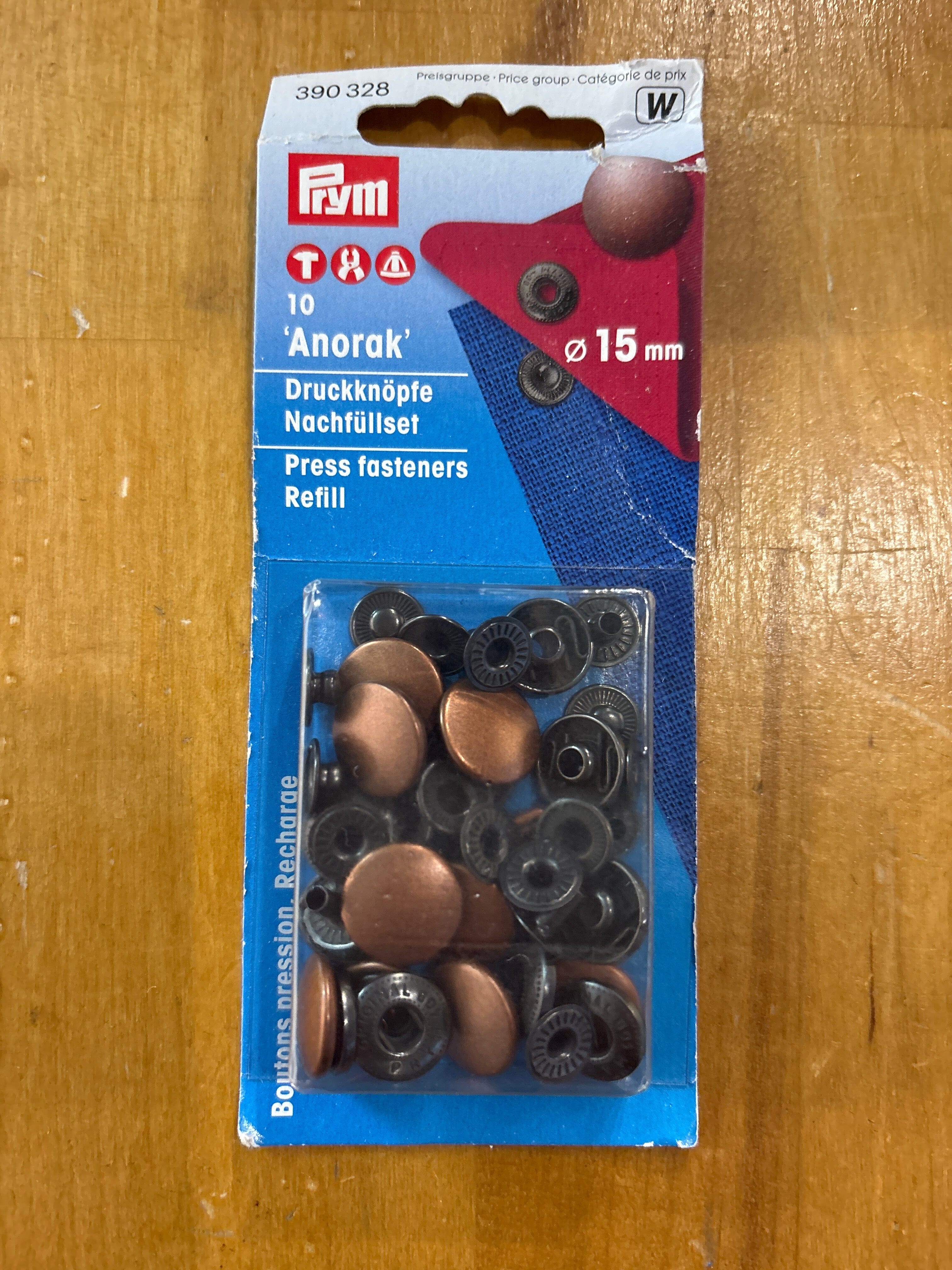 Recharge boutons pression Anorak Mercerie Prym | Gaspard et Léonie Tissus en ligne et Mercerie à Toulouse