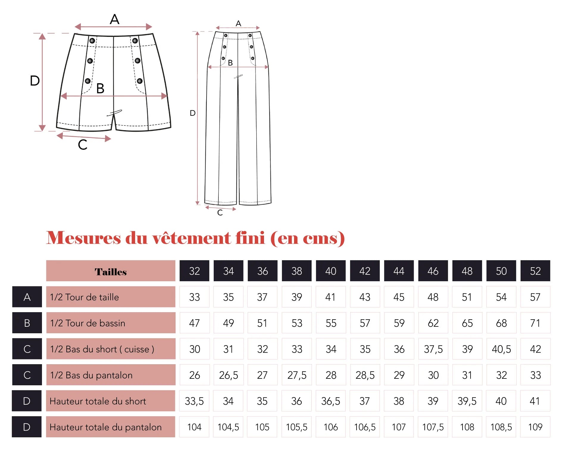 Short et Pantalon CHARME - Patron de couture pochette - SUPER BISON Patron de couture SUPER BISON | Gaspard et Léonie Tissus en ligne et Mercerie à Toulouse