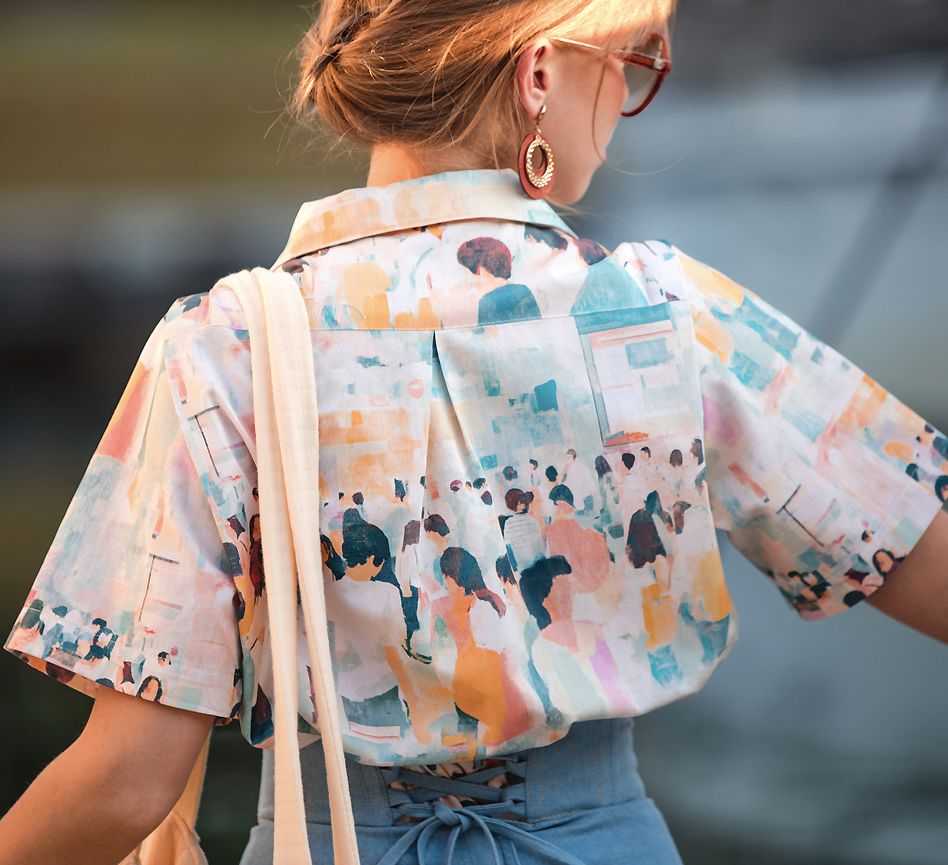 Tissu coton - ALL THE PEOPLE - See You At Six (Vendu X10cm) Tissus SEE YOU AT SIX | Gaspard et Léonie Tissus en ligne et Mercerie à Toulouse