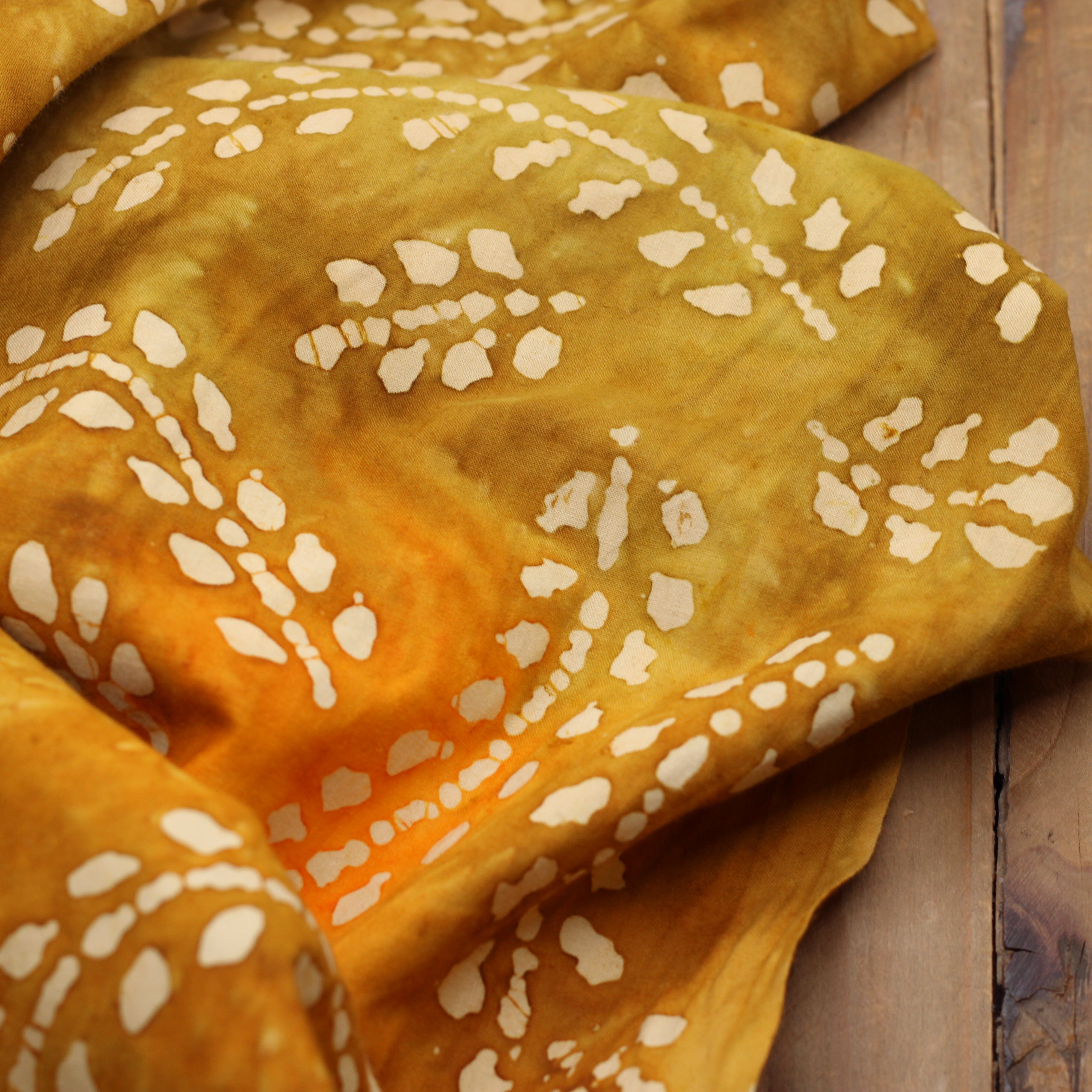 Tissu Coton Batik #21 -Orange (Vendu x10cm) Tissus Sélection Gaspard & Léonie | Gaspard et Léonie Tissus en ligne et Mercerie à Toulouse