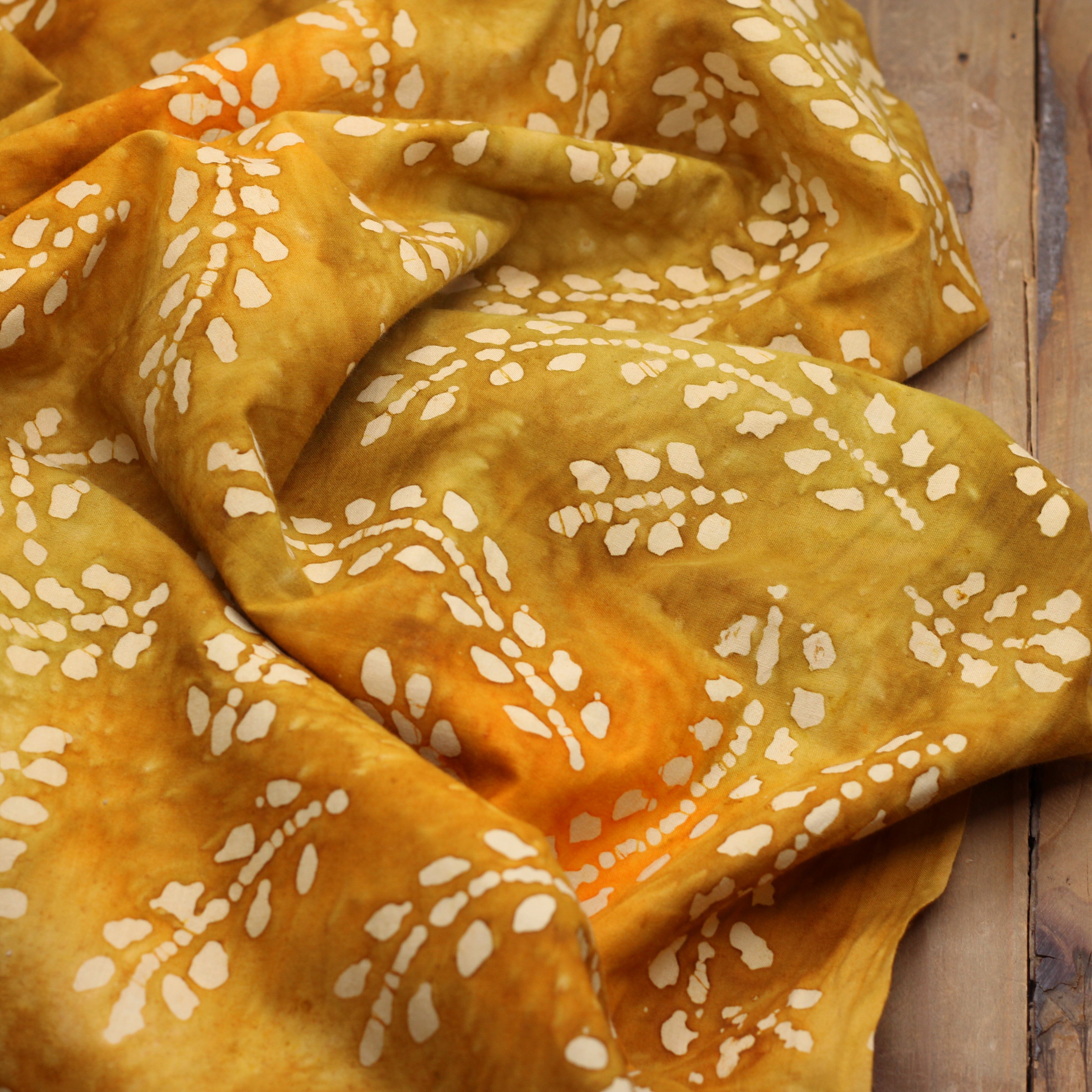 Tissu Coton Batik #21 -Orange (Vendu x10cm) Tissus Sélection Gaspard & Léonie | Gaspard et Léonie Tissus en ligne et Mercerie à Toulouse