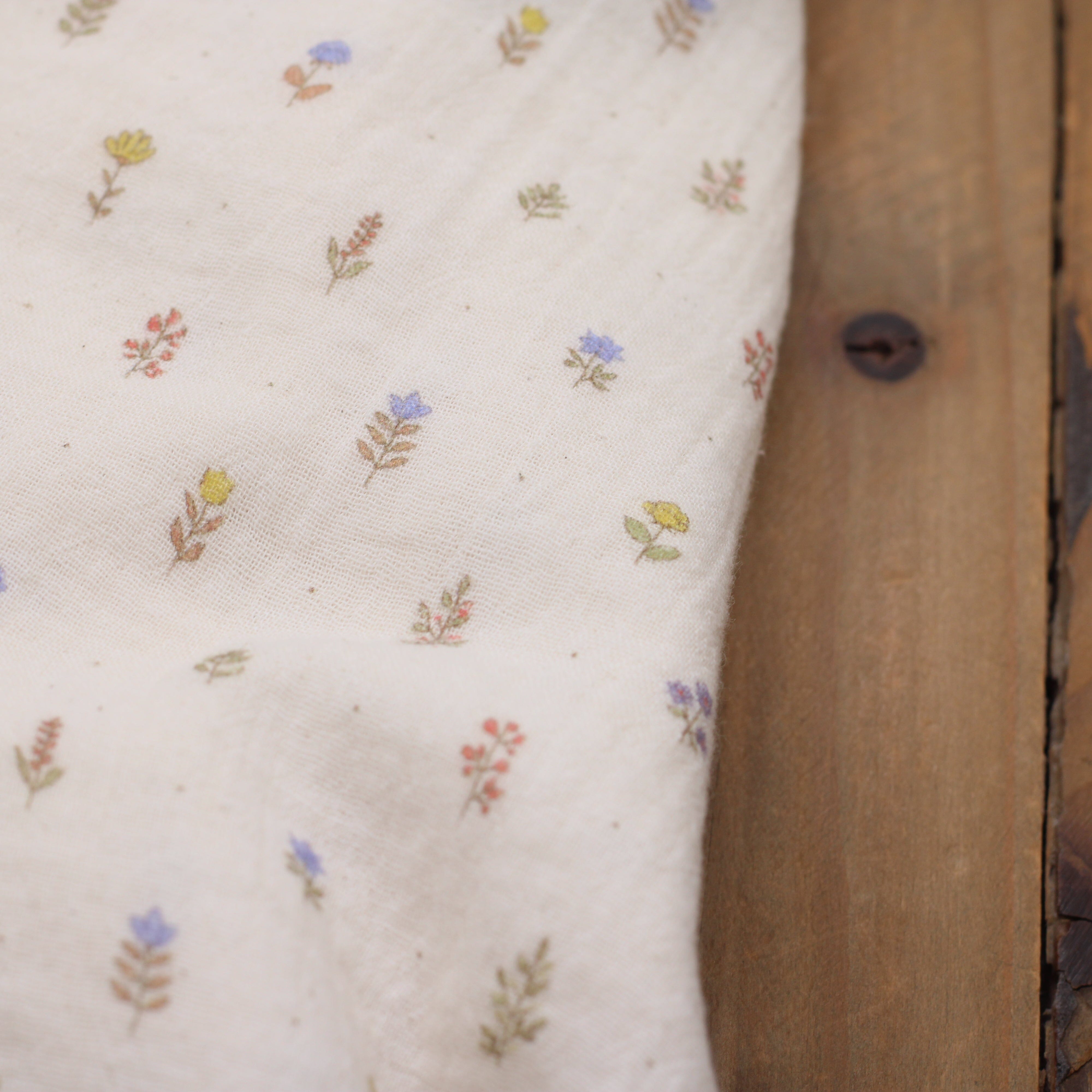 Tissu double Gaze de coton BIO - LUCIE - Ecru POPPY DESIGNED (Vendu x10cm) Tissus POPPY Designed For You | Gaspard et Léonie Tissus en ligne et Mercerie à Toulouse