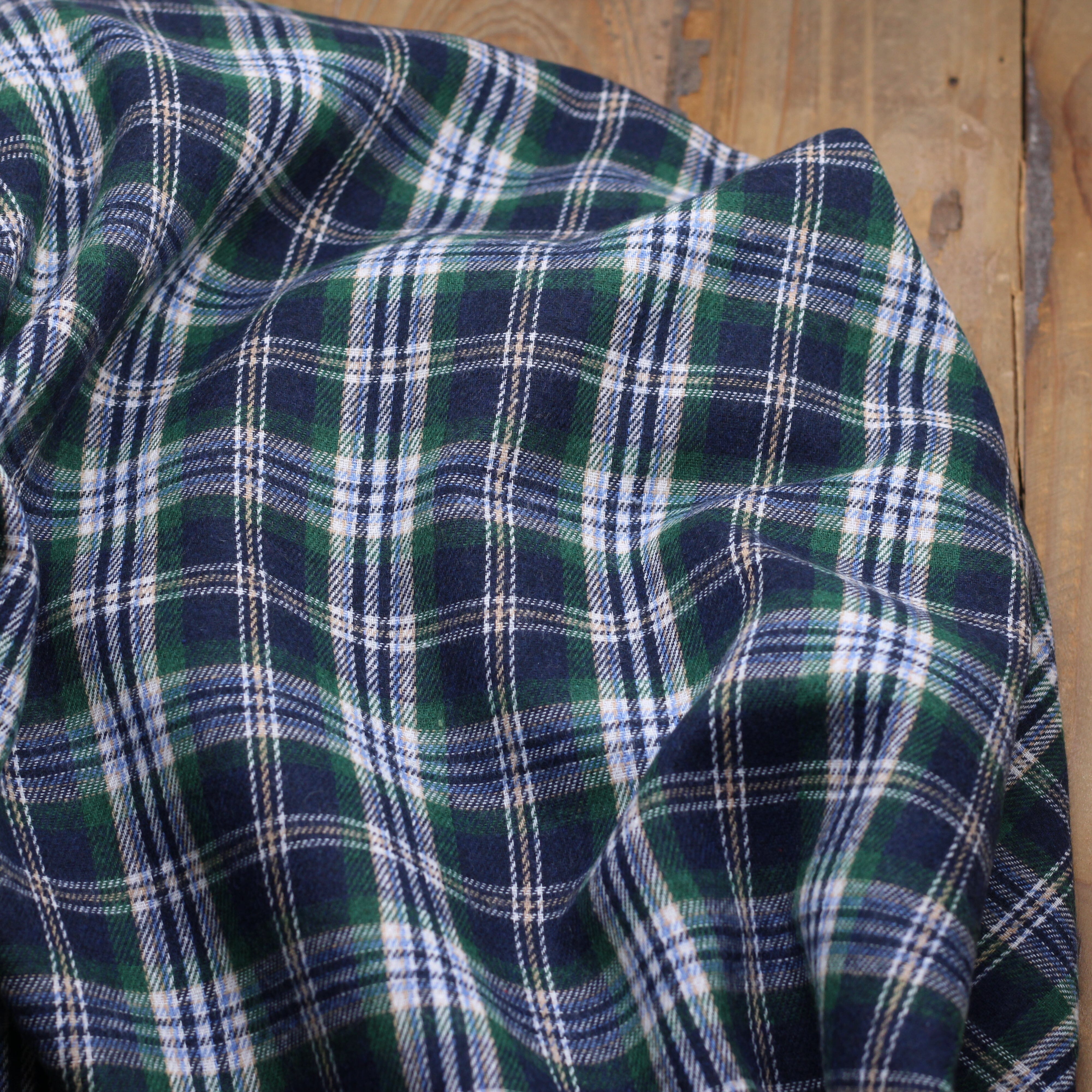 Tissu Flanelle de coton Tartan / Bûcheron - Vert foret/Marine (Vendu x10cm) Tissus Sélection Gaspard & Léonie | Gaspard et Léonie Tissus en ligne et Mercerie à Toulouse