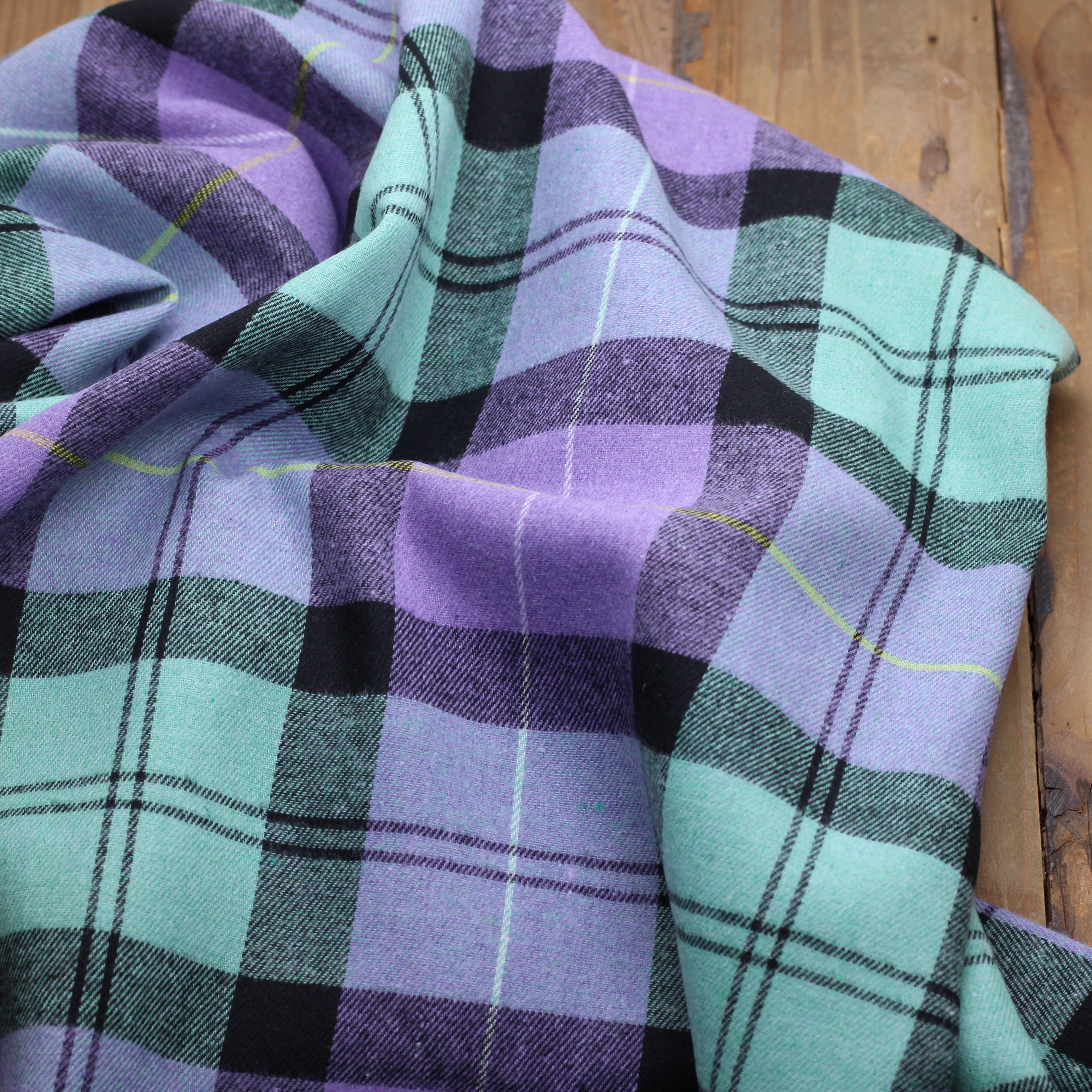 Tissu Flanelle de coton Tartan / Bûcheron - Vert/Violet (Vendu x10cm) Tissus Sélection Gaspard & Léonie | Gaspard et Léonie Tissus en ligne et Mercerie à Toulouse