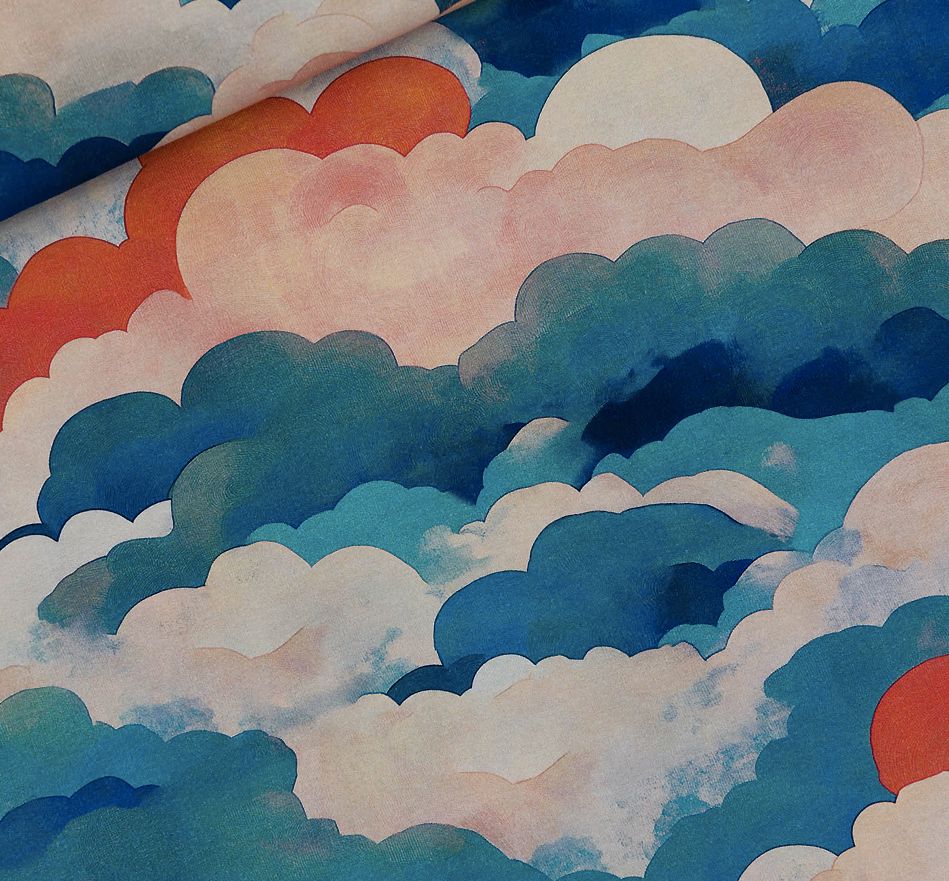 Tissu French Terry - COOL CLOUDS - See You At Six (Vendu X10cm) Tissus SEE YOU AT SIX | Gaspard et Léonie Tissus en ligne et Mercerie à Toulouse