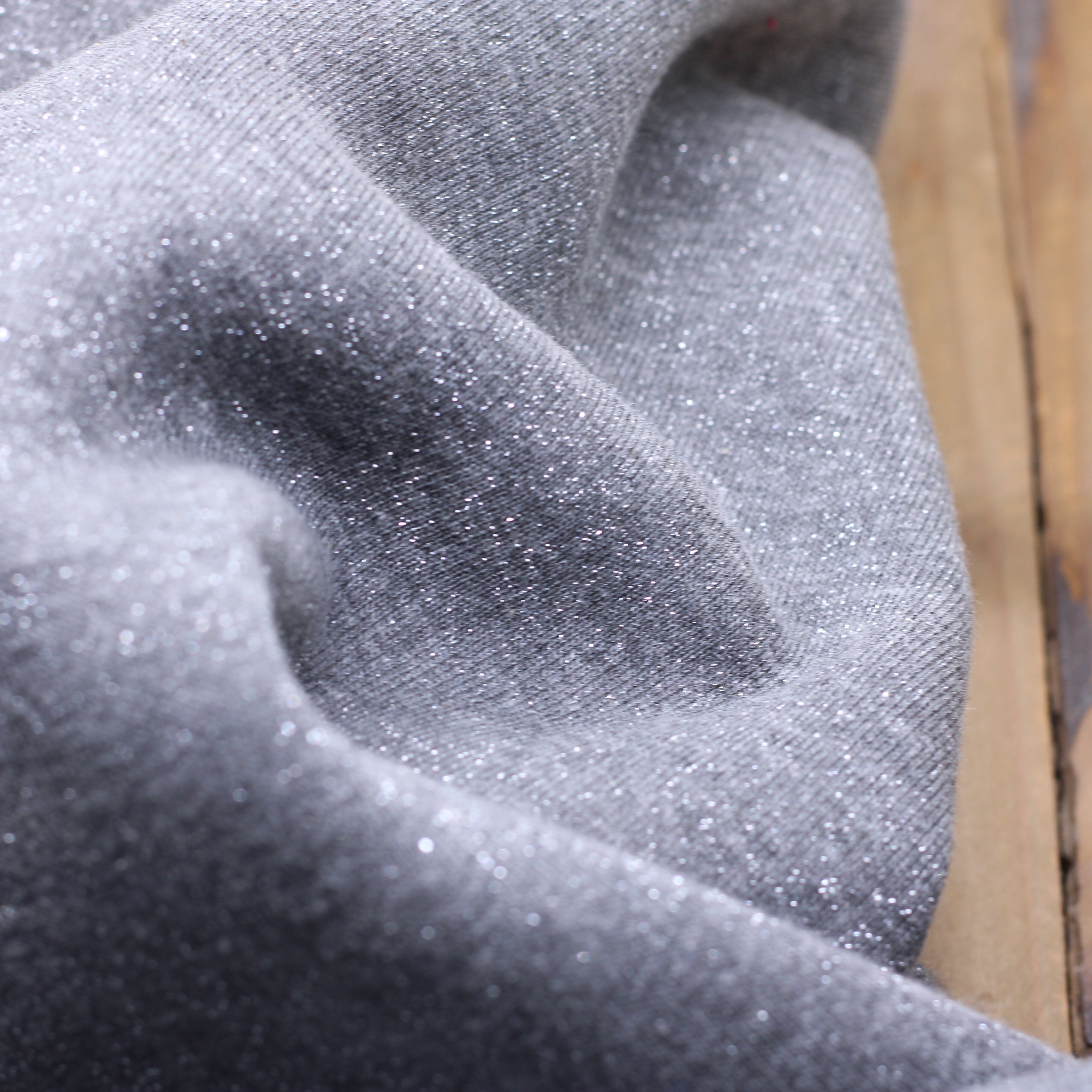 Tissu French Terry Glitter Gris (Vendu x10cm) Tissus Sélection Gaspard & Léonie | Gaspard et Léonie Tissus en ligne et Mercerie à Toulouse