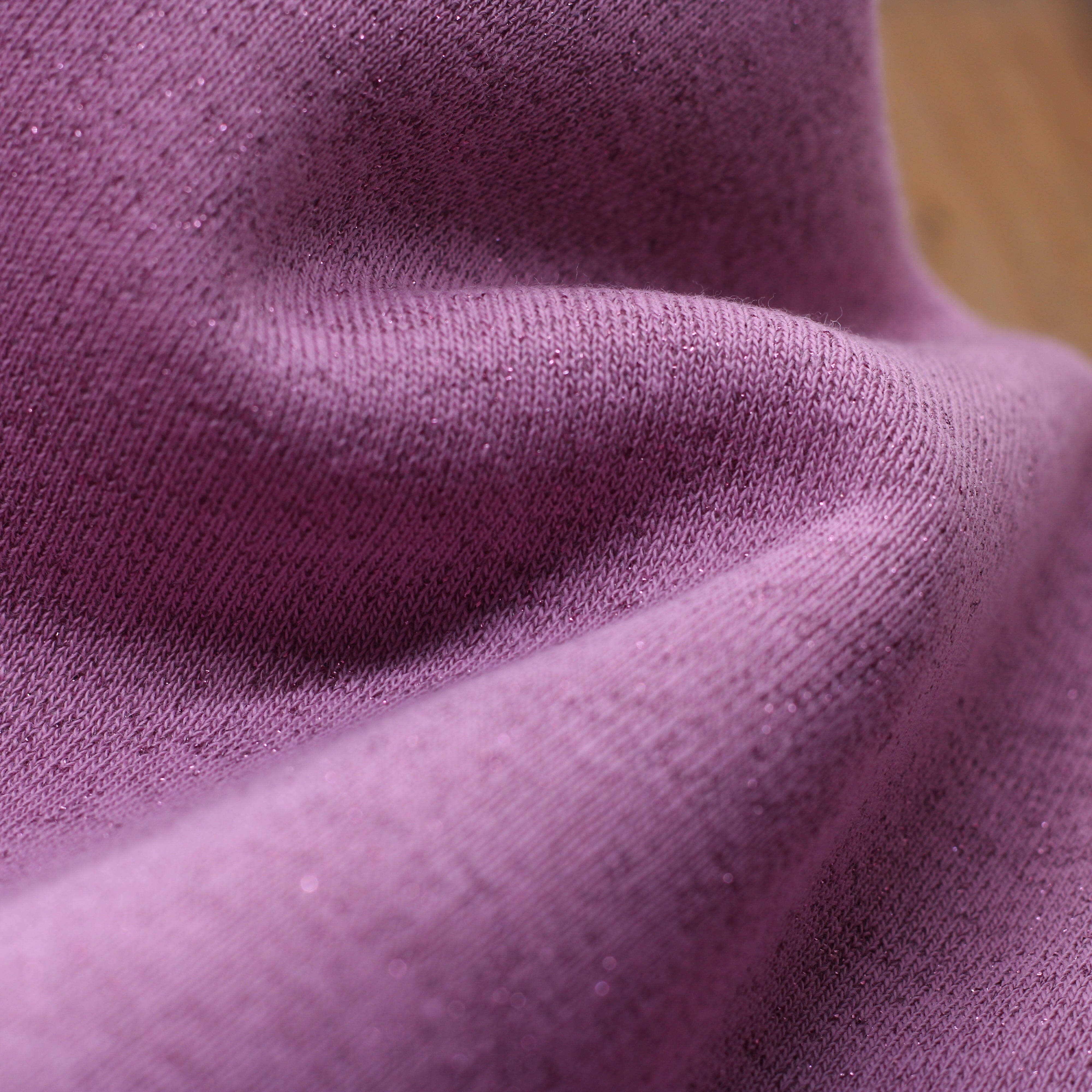 Tissu French Terry Glitter Mauve (Vendu x10cm) Tissus Sélection Gaspard & Léonie | Gaspard et Léonie Tissus en ligne et Mercerie à Toulouse