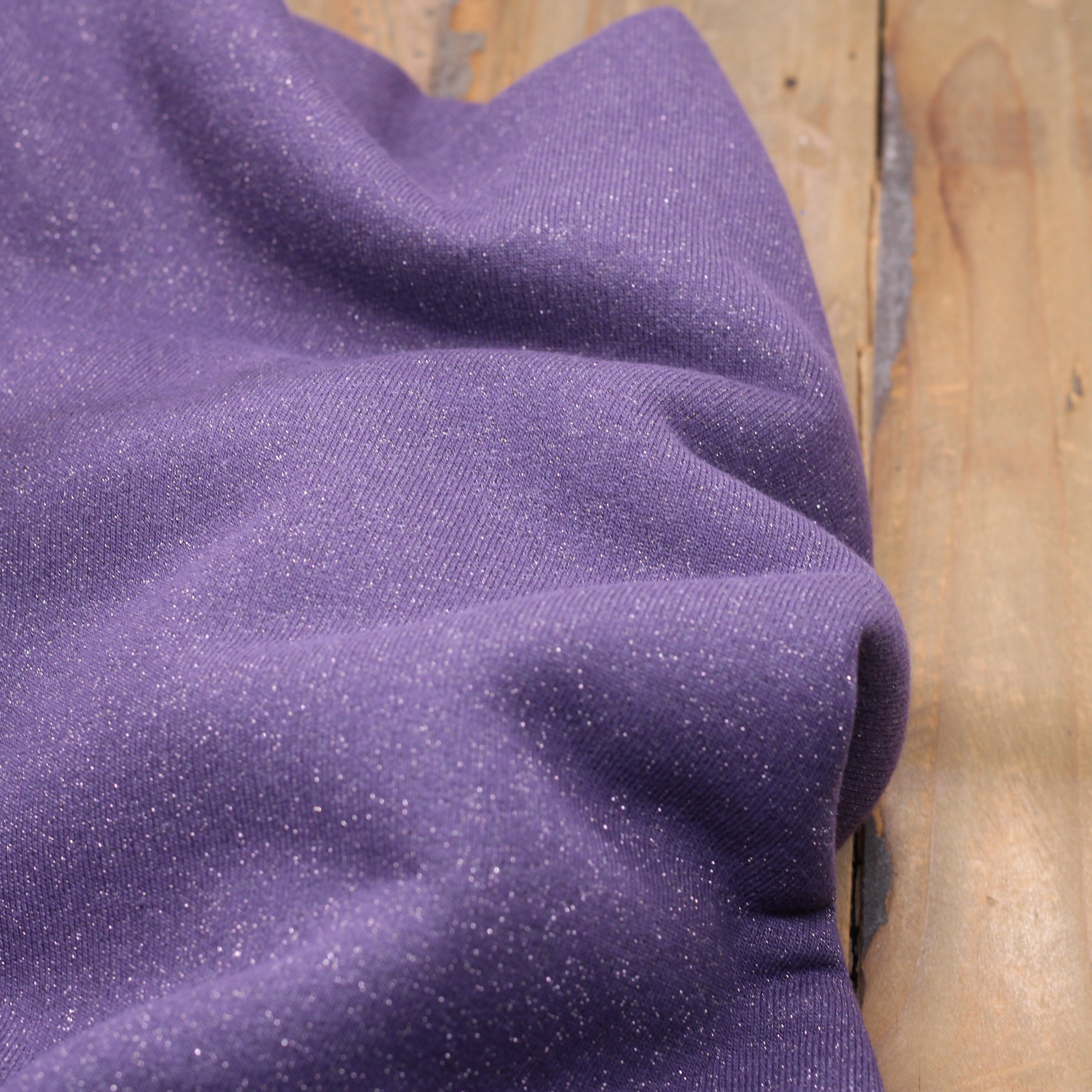 Tissu French Terry Glitter Violet (Vendu x10cm) Tissus Sélection Gaspard & Léonie | Gaspard et Léonie Tissus en ligne et Mercerie à Toulouse