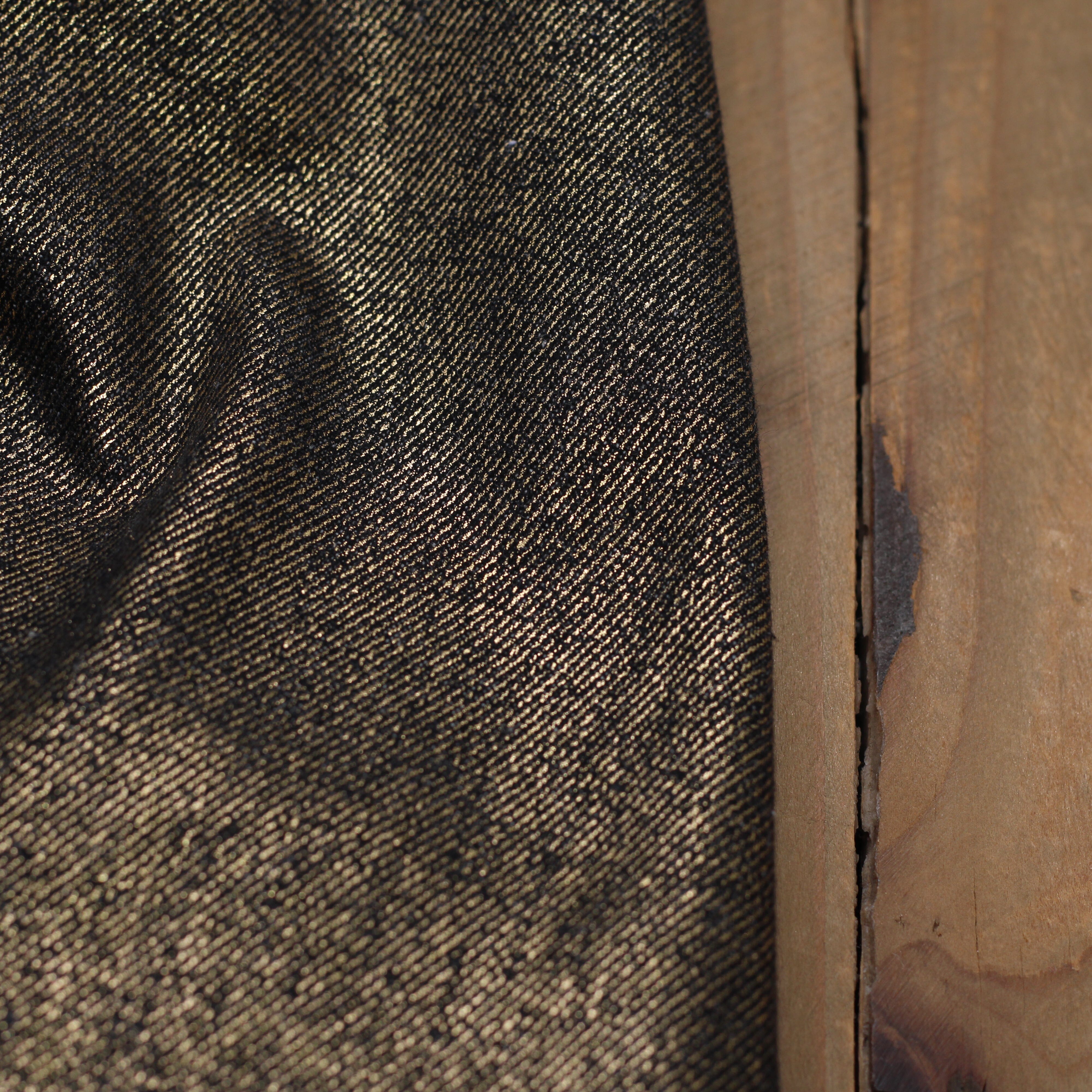 Tissu Jean 11 oz- Noir irisé Or Doré (Vendu x10cm) Tissus Sélection Gaspard & Léonie | Gaspard et Léonie Tissus en ligne et Mercerie à Toulouse