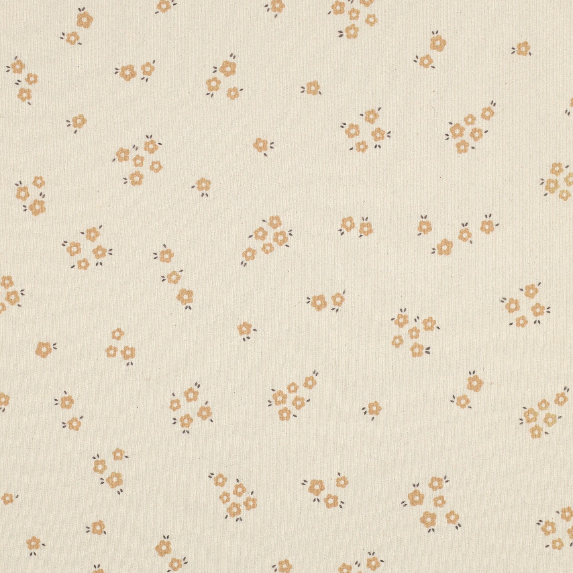 Tissu Jersey cotelé de coton BIO - FLOWERS - Ecru - POPPY DESIGNED (Vendu x10cm) Tissus POPPY Designed For You | Gaspard et Léonie Tissus en ligne et Mercerie à Toulouse