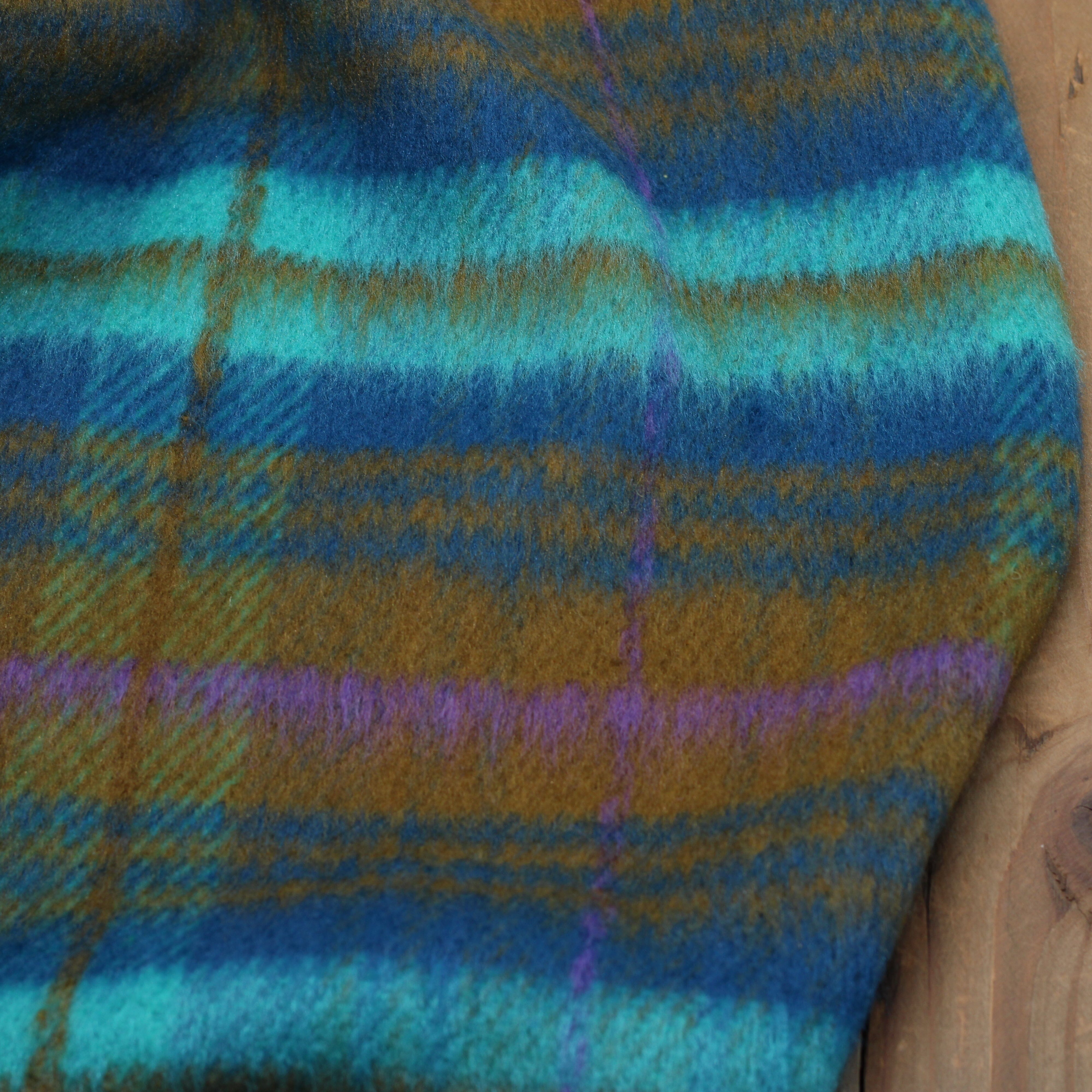 Tissu Laine Manteaux - Tartan turquoise (Vendu x10cm) Tissus Sélection Gaspard & Léonie | Gaspard et Léonie Tissus en ligne et Mercerie à Toulouse