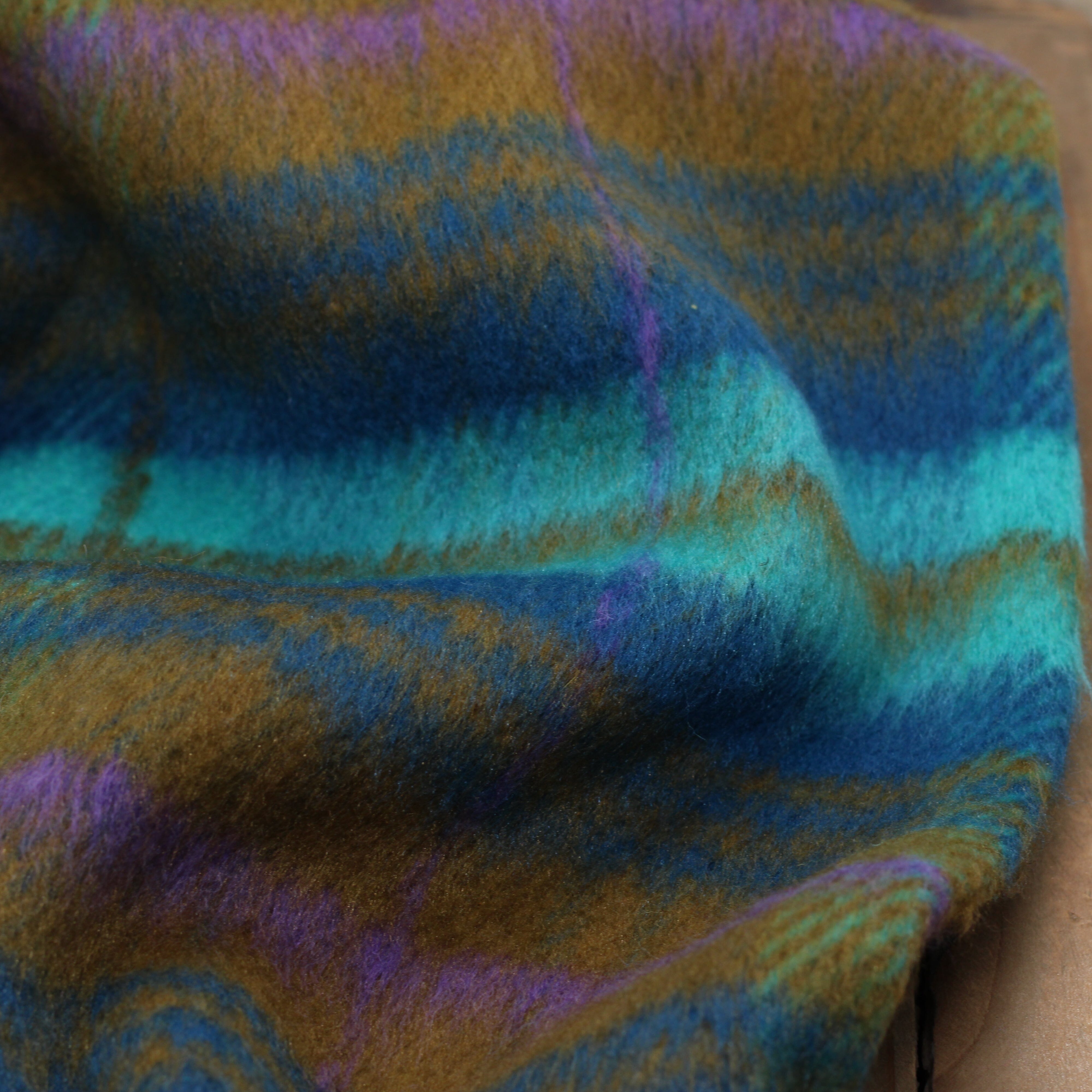 Tissu Laine Manteaux - Tartan turquoise (Vendu x10cm) Tissus Sélection Gaspard & Léonie | Gaspard et Léonie Tissus en ligne et Mercerie à Toulouse