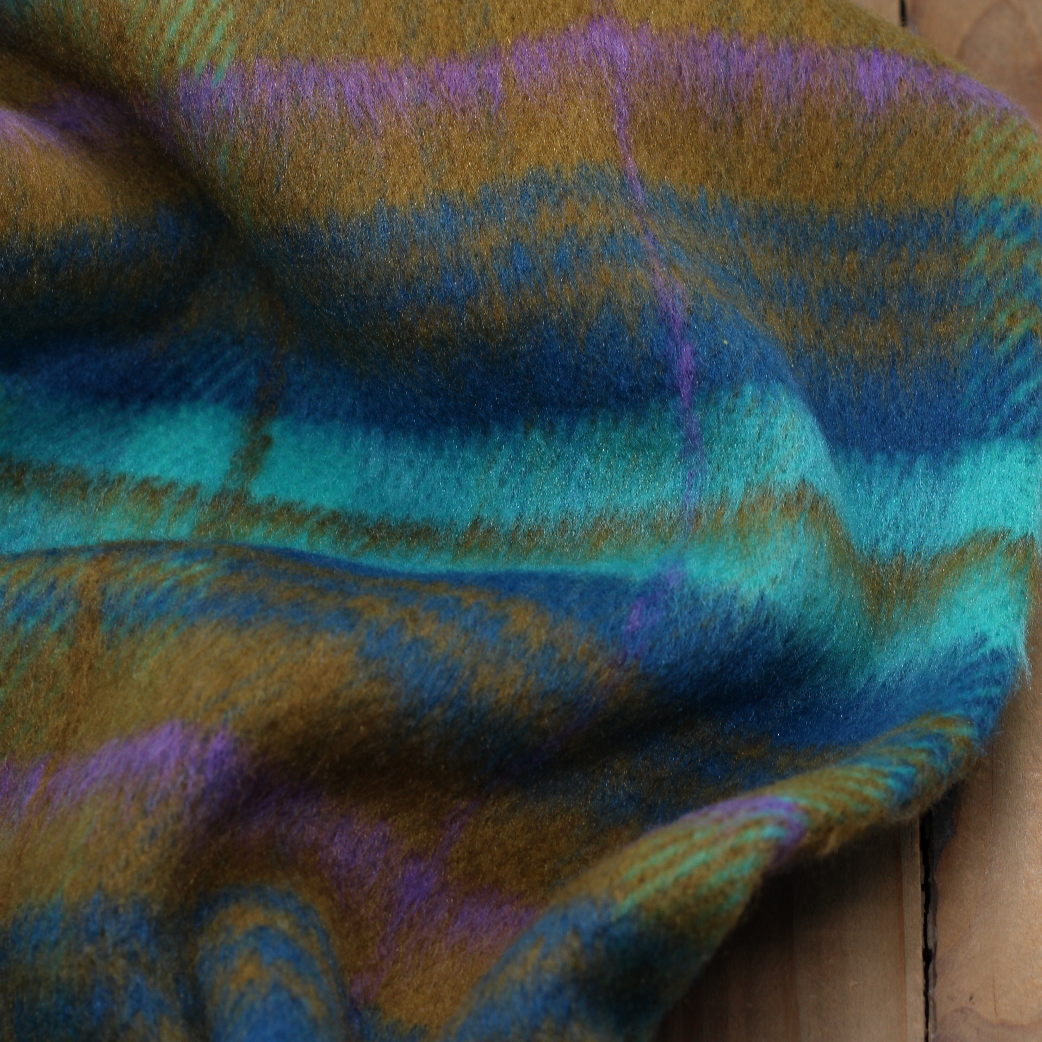 Tissu Laine Manteaux - Tartan turquoise (Vendu x10cm) Tissus Sélection Gaspard & Léonie | Gaspard et Léonie Tissus en ligne et Mercerie à Toulouse