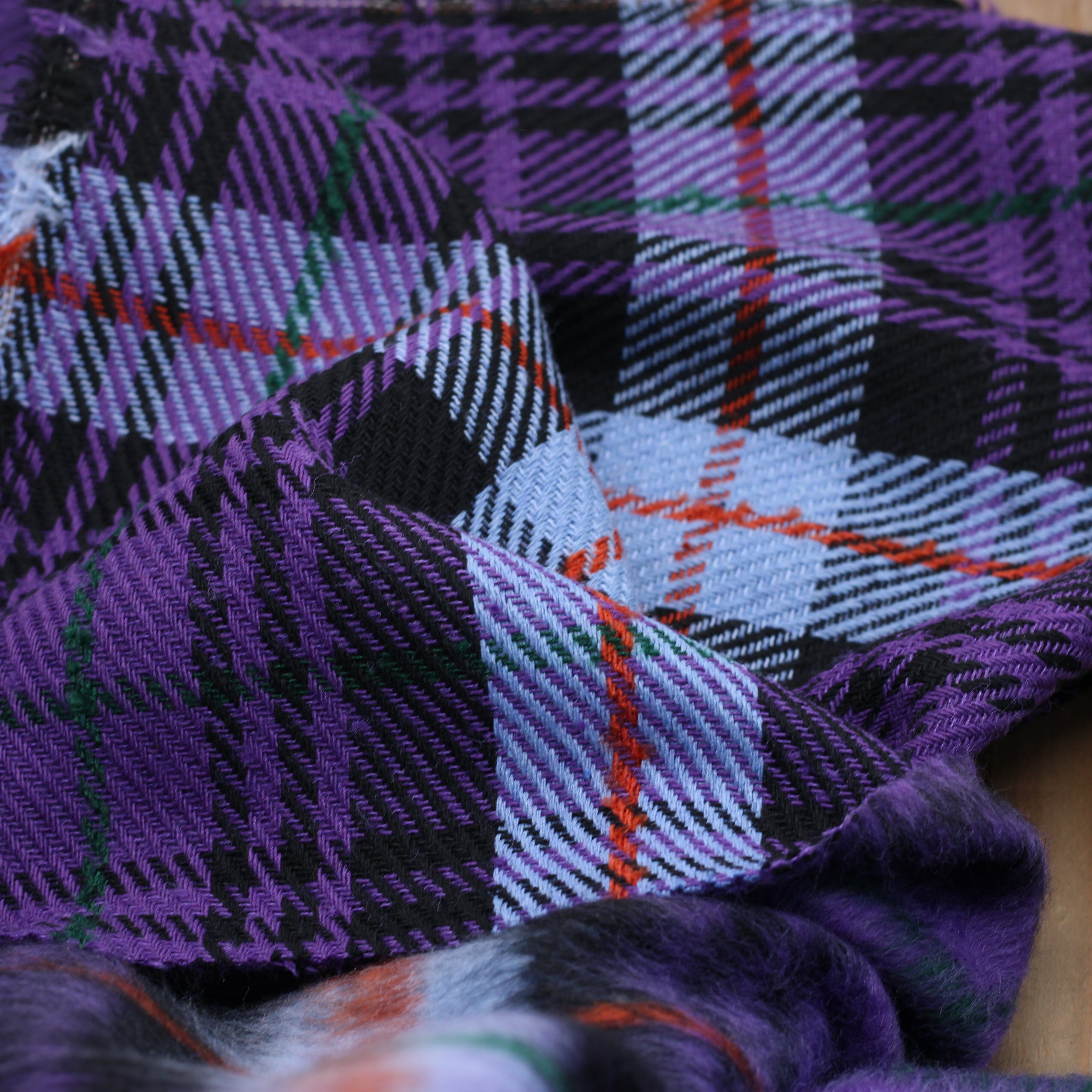 Tissu Laine Manteaux - Tartan Violet (Vendu x10cm) Tissus Sélection Gaspard & Léonie | Gaspard et Léonie Tissus en ligne et Mercerie à Toulouse