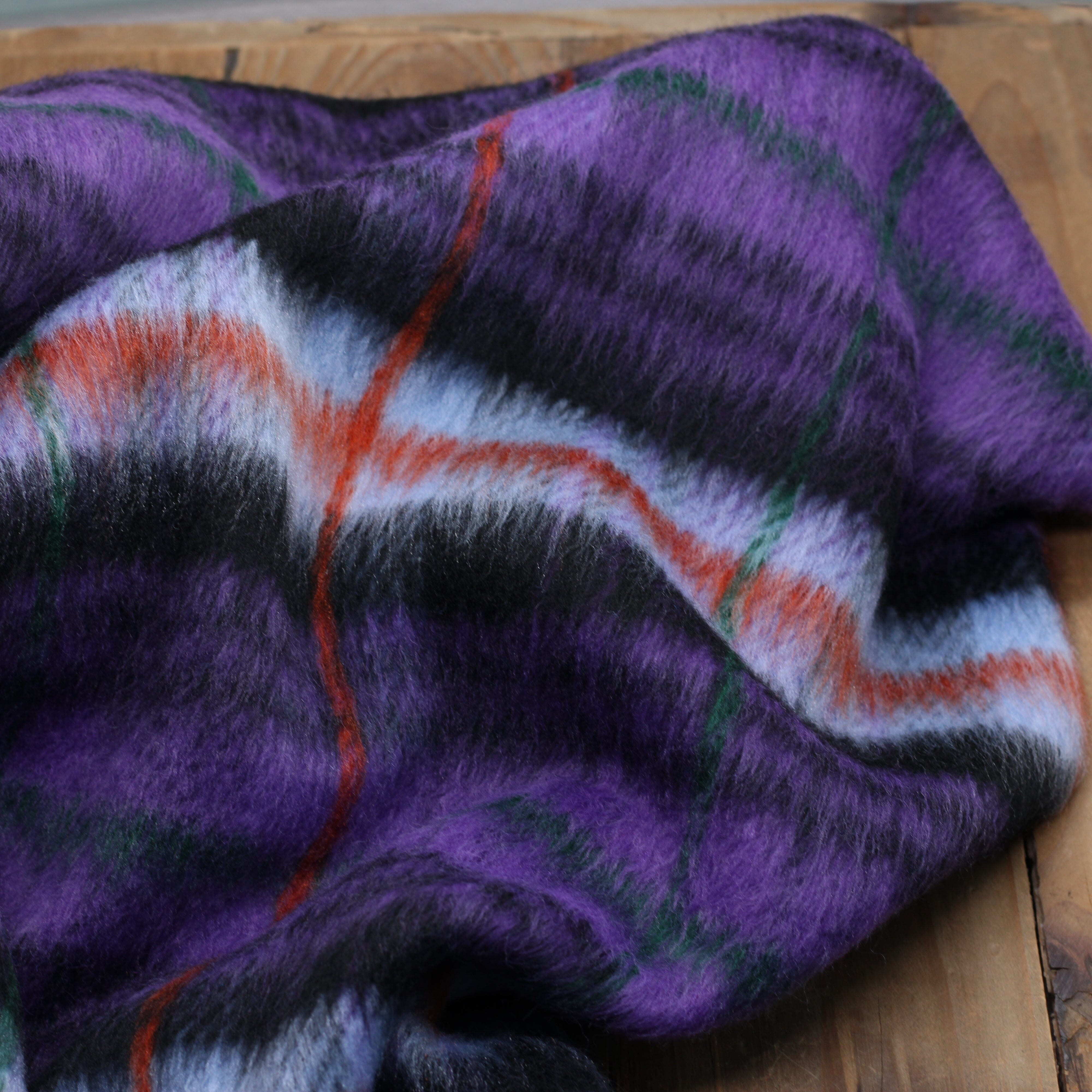 Tissu Laine Manteaux - Tartan Violet (Vendu x10cm) Tissus Sélection Gaspard & Léonie | Gaspard et Léonie Tissus en ligne et Mercerie à Toulouse