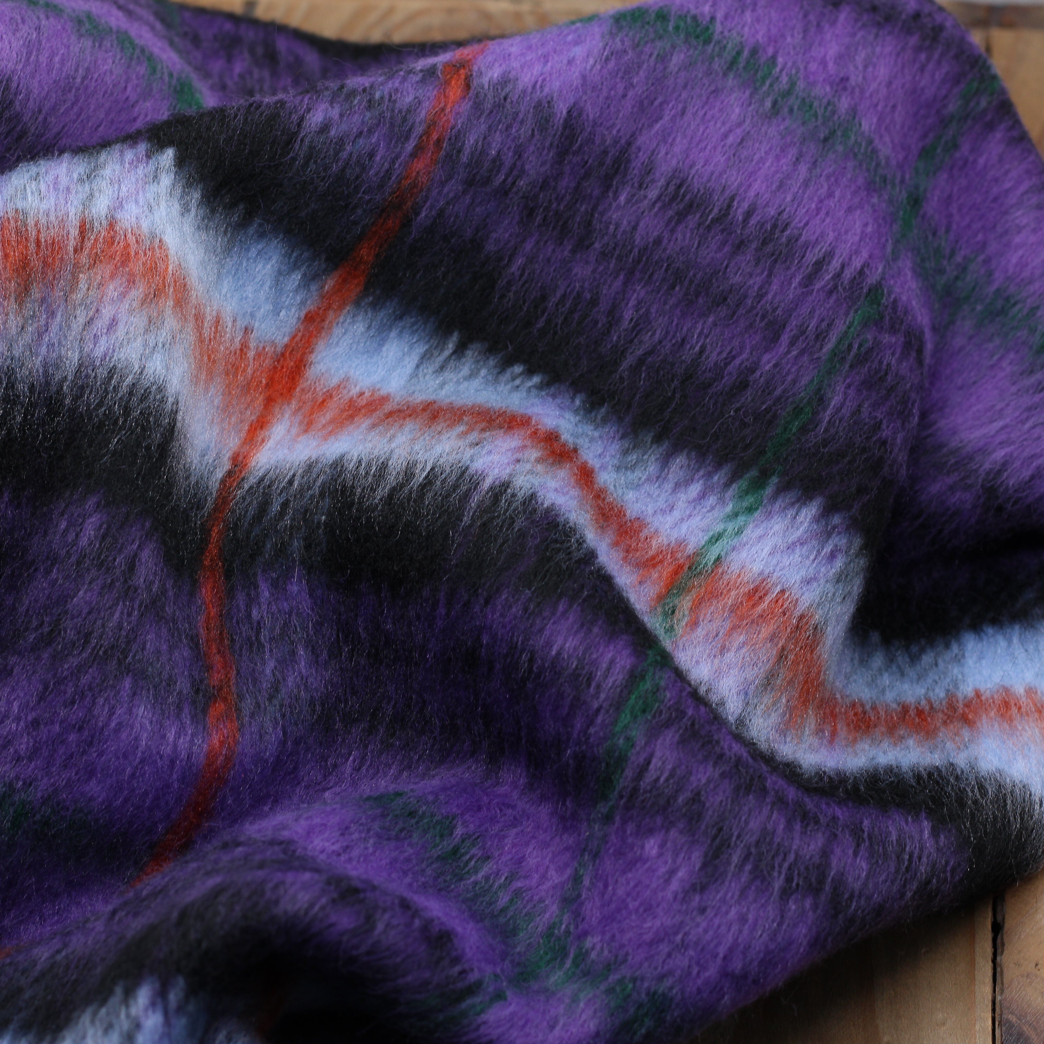 Tissu Laine Manteaux - Tartan Violet (Vendu x10cm) Tissus Sélection Gaspard & Léonie | Gaspard et Léonie Tissus en ligne et Mercerie à Toulouse