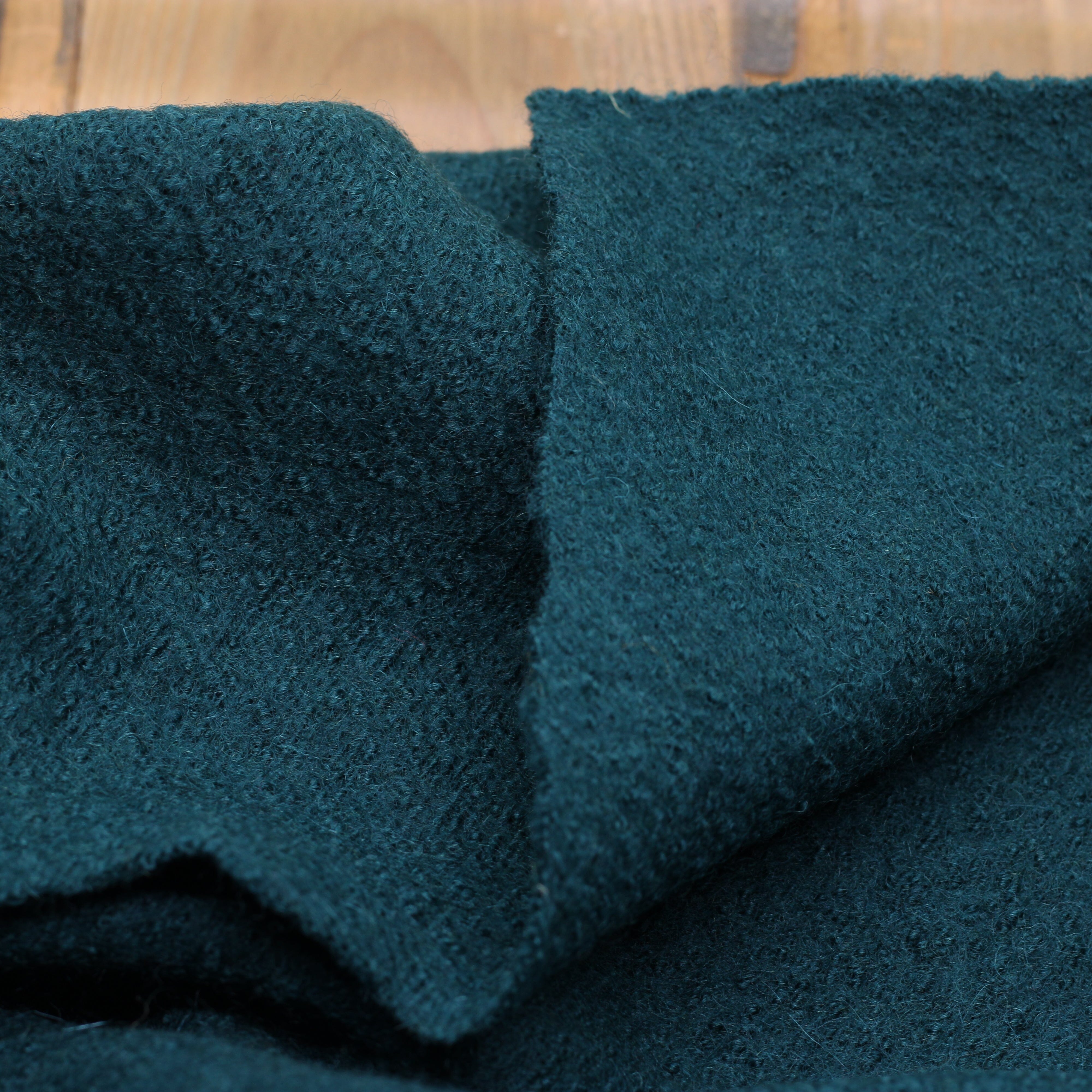 Tissu Laine Manteaux - Vert canard (Vendu x10cm) Tissus Sélection Gaspard & Léonie | Gaspard et Léonie Tissus en ligne et Mercerie à Toulouse