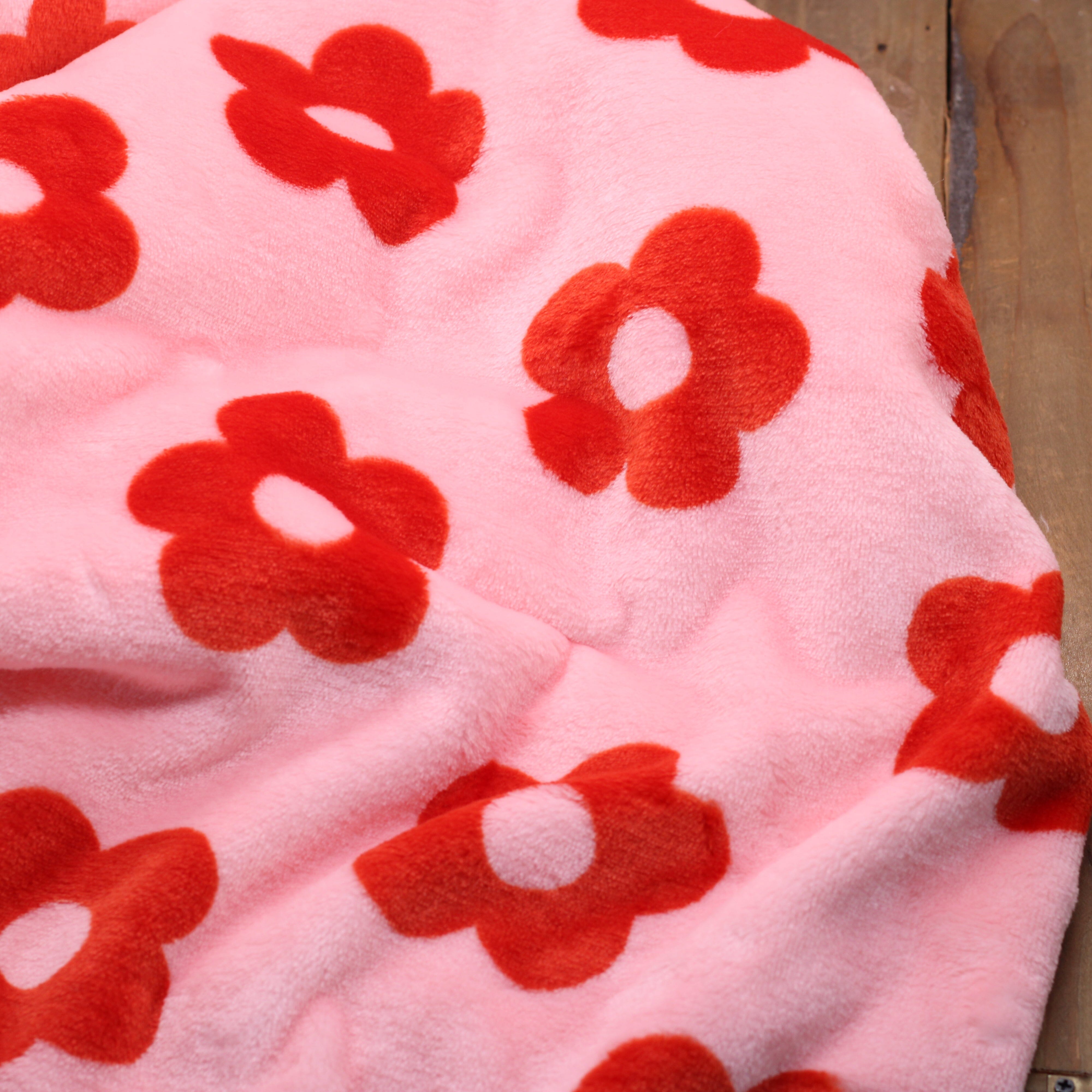 Tissu Polaire - Fleurs - rose (Vendu x10cm) Tissus Sélection Gaspard & Léonie | Gaspard et Léonie Tissus en ligne et Mercerie à Toulouse