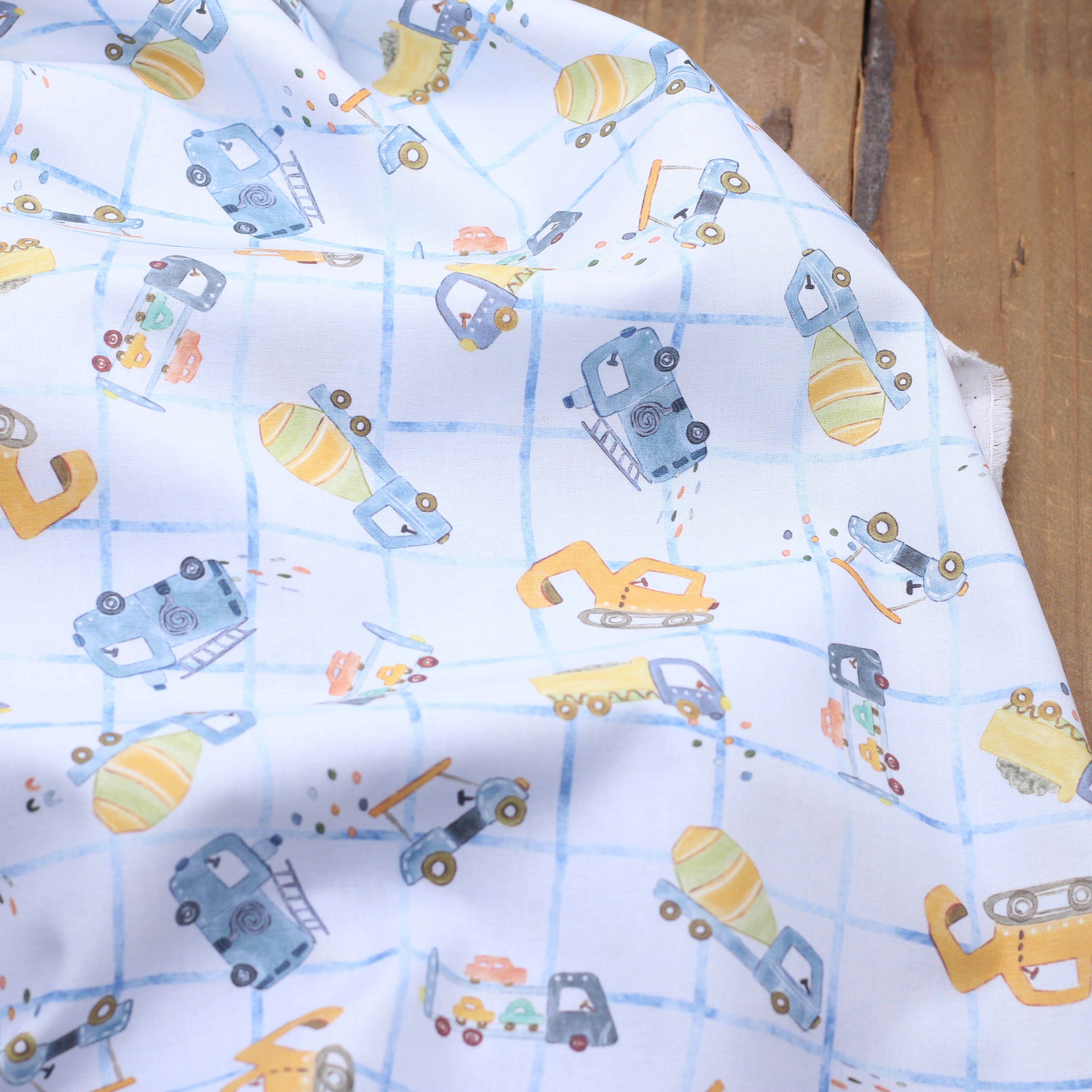 Tissu popeline de coton - CAMMY - Bleu clair (vendu x10cm) Tissus DOMOTEX | Gaspard et Léonie Tissus en ligne et Mercerie à Toulouse