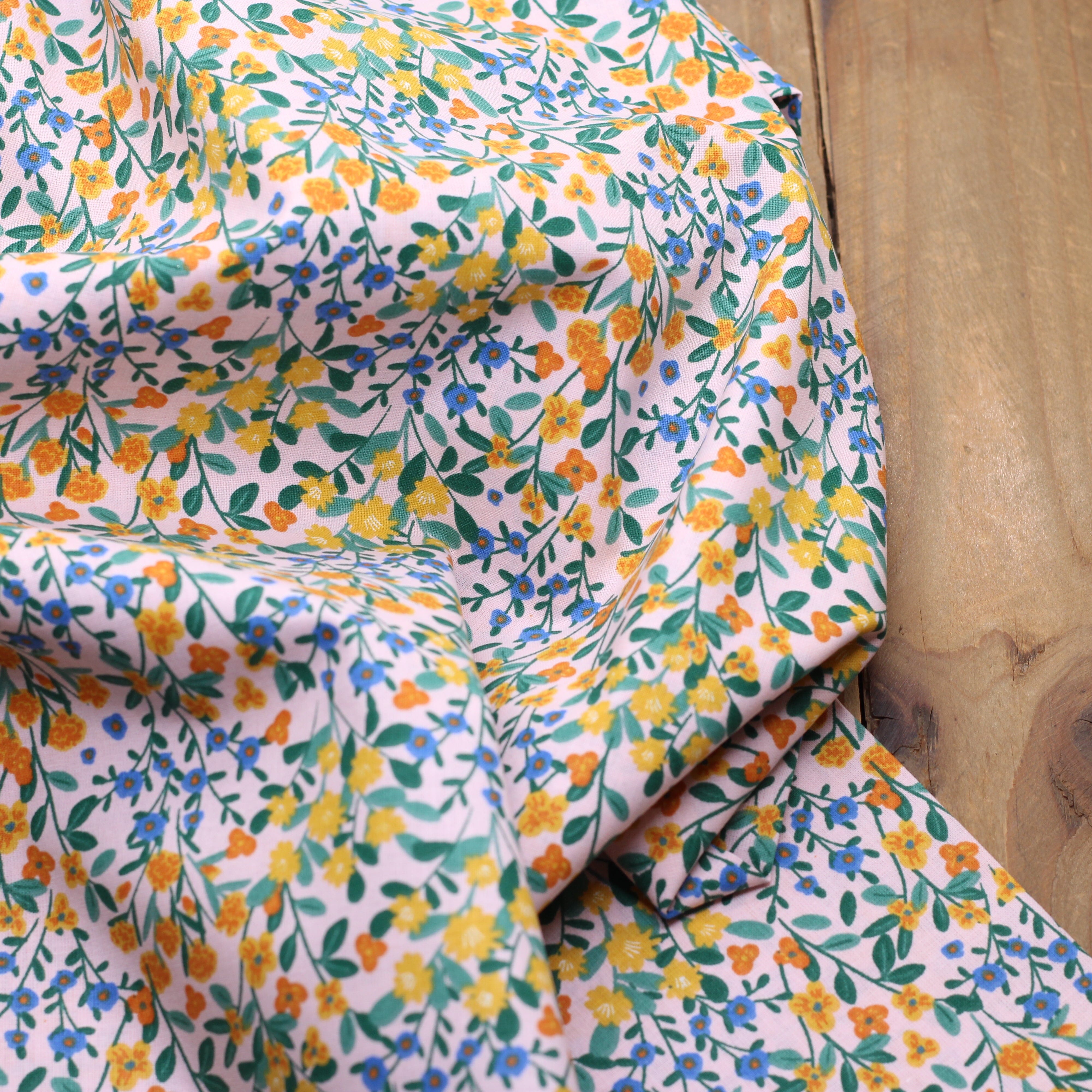 Tissu popeline de coton - DENIZ - Rose pêle (vendu x10cm) Tissus DOMOTEX | Gaspard et Léonie Tissus en ligne et Mercerie à Toulouse