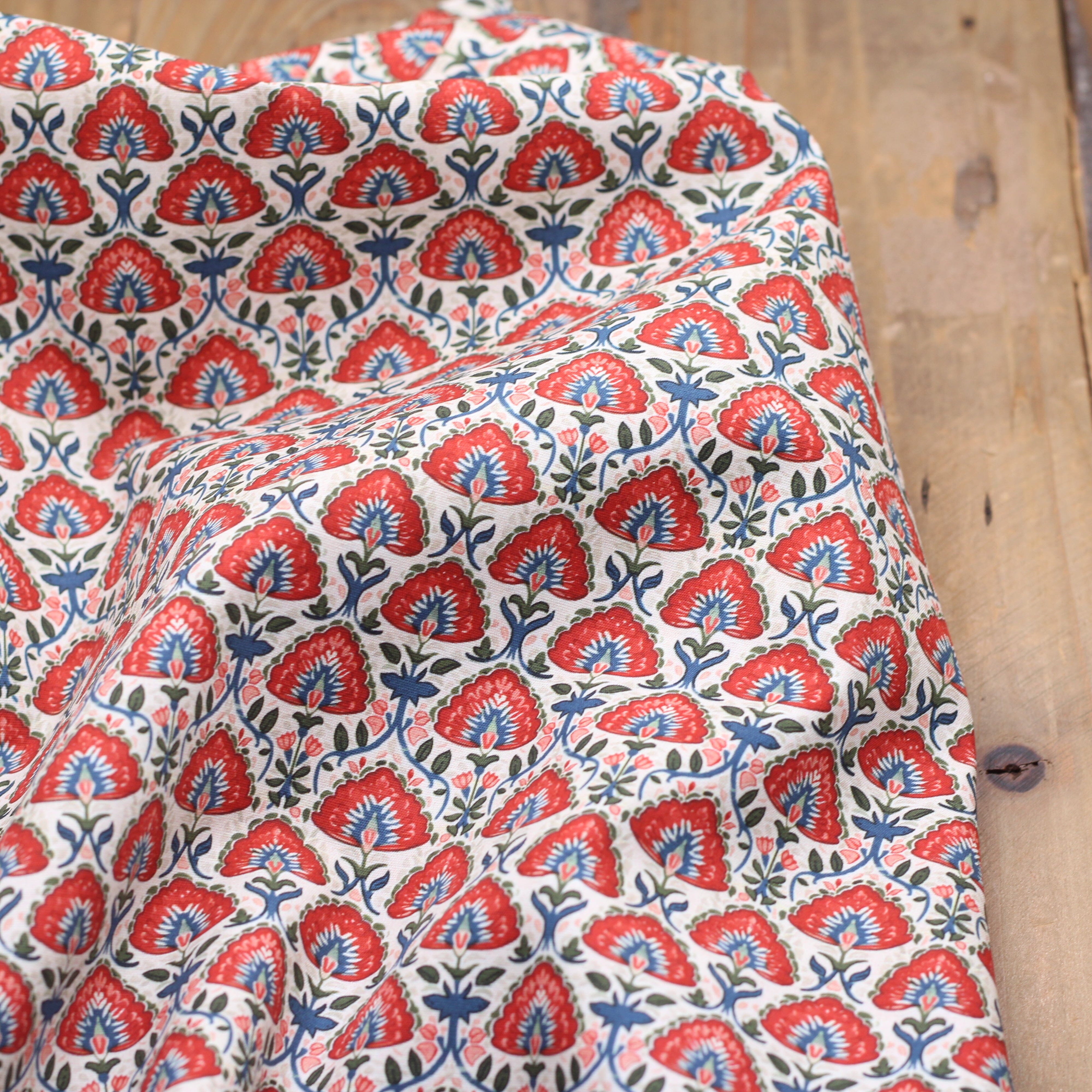 Tissu Popeline de coton- INDIA - Ecru - STENZO (Vendu x10cm) Tissus Stenzo | Gaspard et Léonie Tissus en ligne et Mercerie à Toulouse