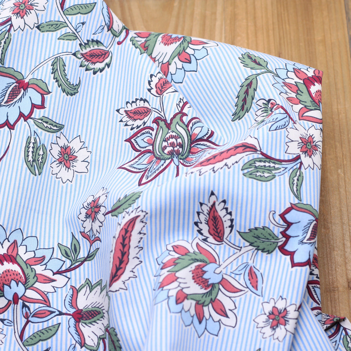 Tissu popeline de coton - PANJI - Ecru (vendu x10cm) Tissus DOMOTEX | Gaspard et Léonie Tissus en ligne et Mercerie à Toulouse