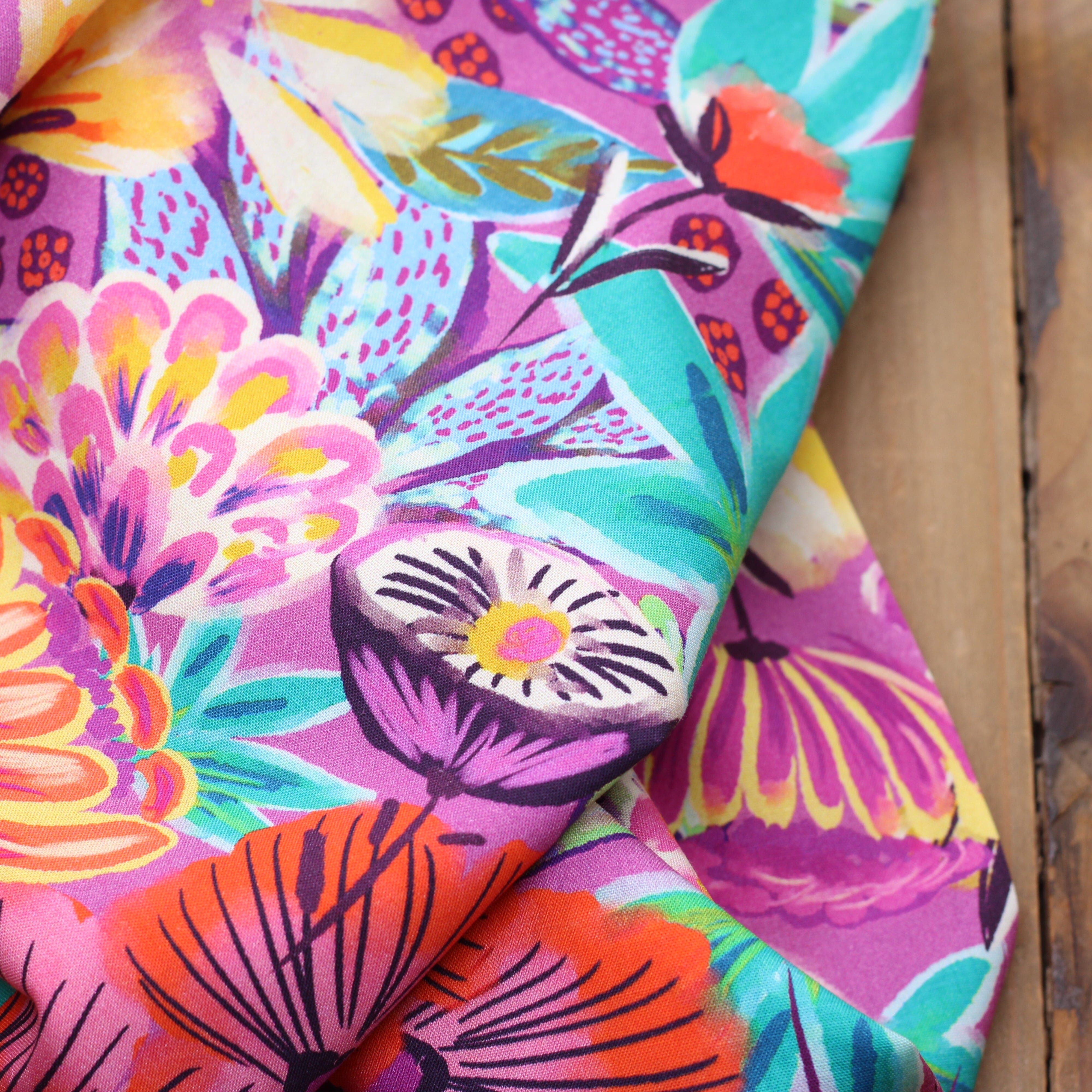 Tissu Popeline de coton- RIO - Violet (Vendu x10cm) Tissus POPPY Design For You | Gaspard et Léonie Tissus en ligne et Mercerie à Toulouse