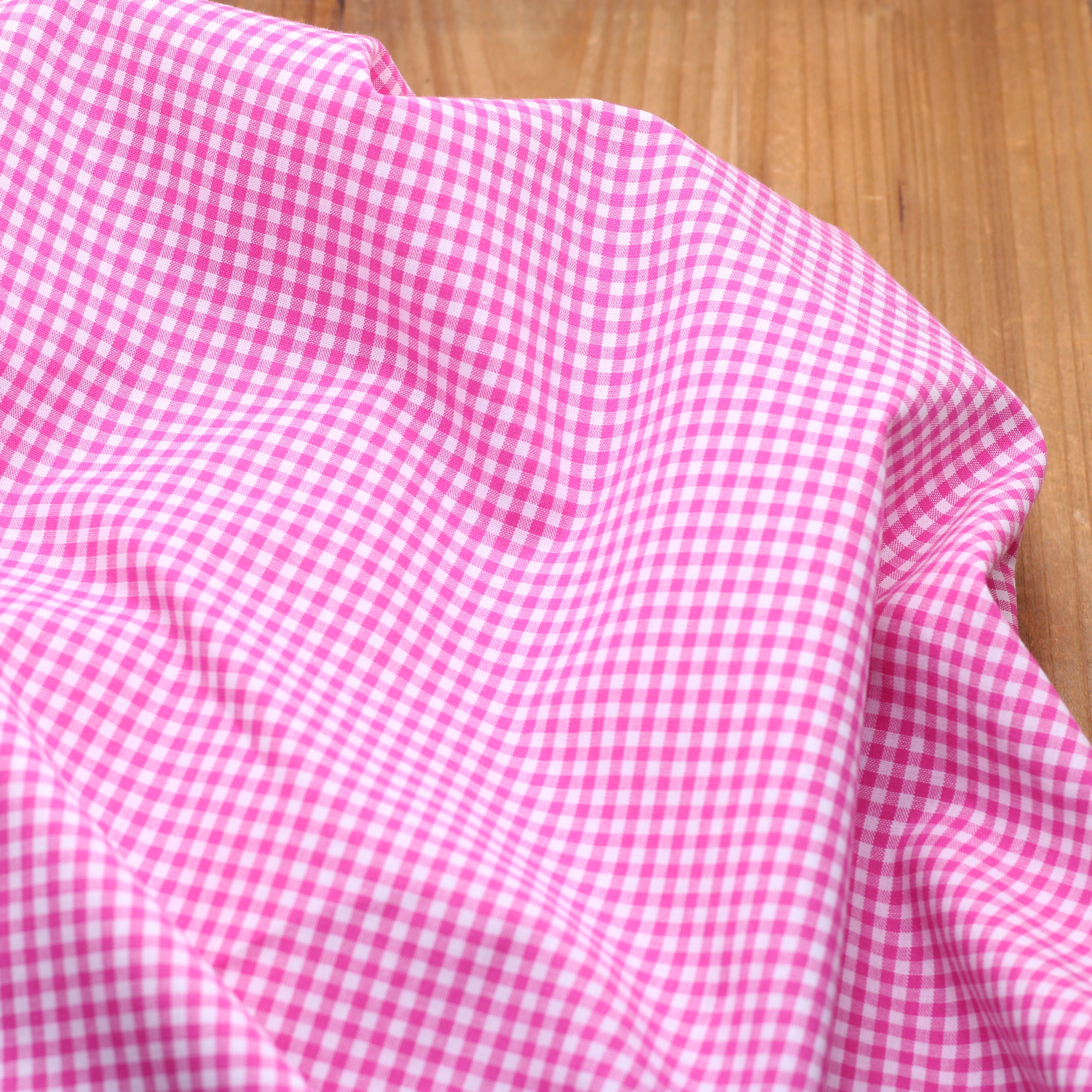 Tissu popeline de coton VICHY - Rose (Vendu x10cm) Tissus Sélection Gaspard & Léonie | Gaspard et Léonie Tissus en ligne et Mercerie à Toulouse