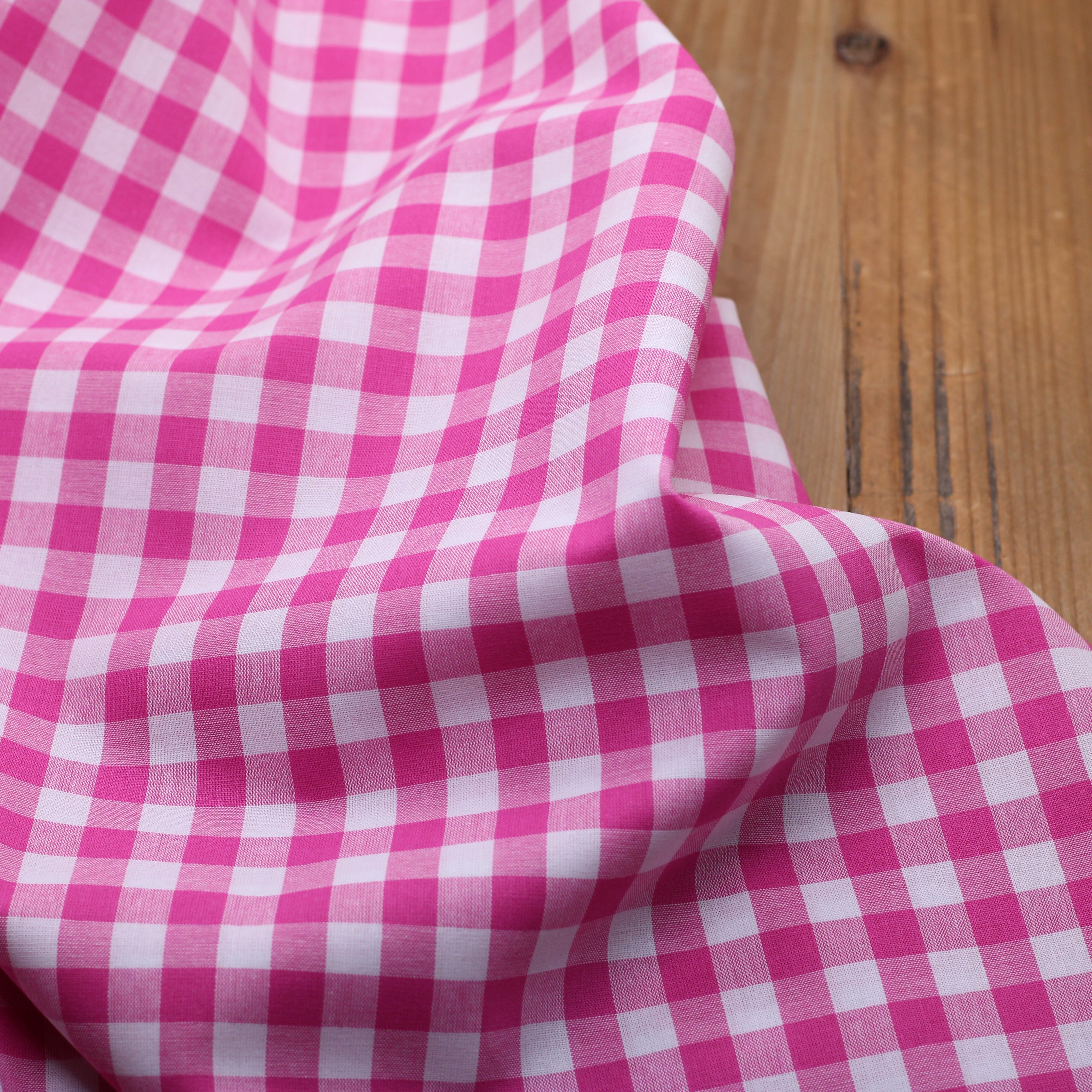 Tissu popeline de coton VICHY - Rose (Vendu x10cm) Tissus Sélection Gaspard & Léonie | Gaspard et Léonie Tissus en ligne et Mercerie à Toulouse