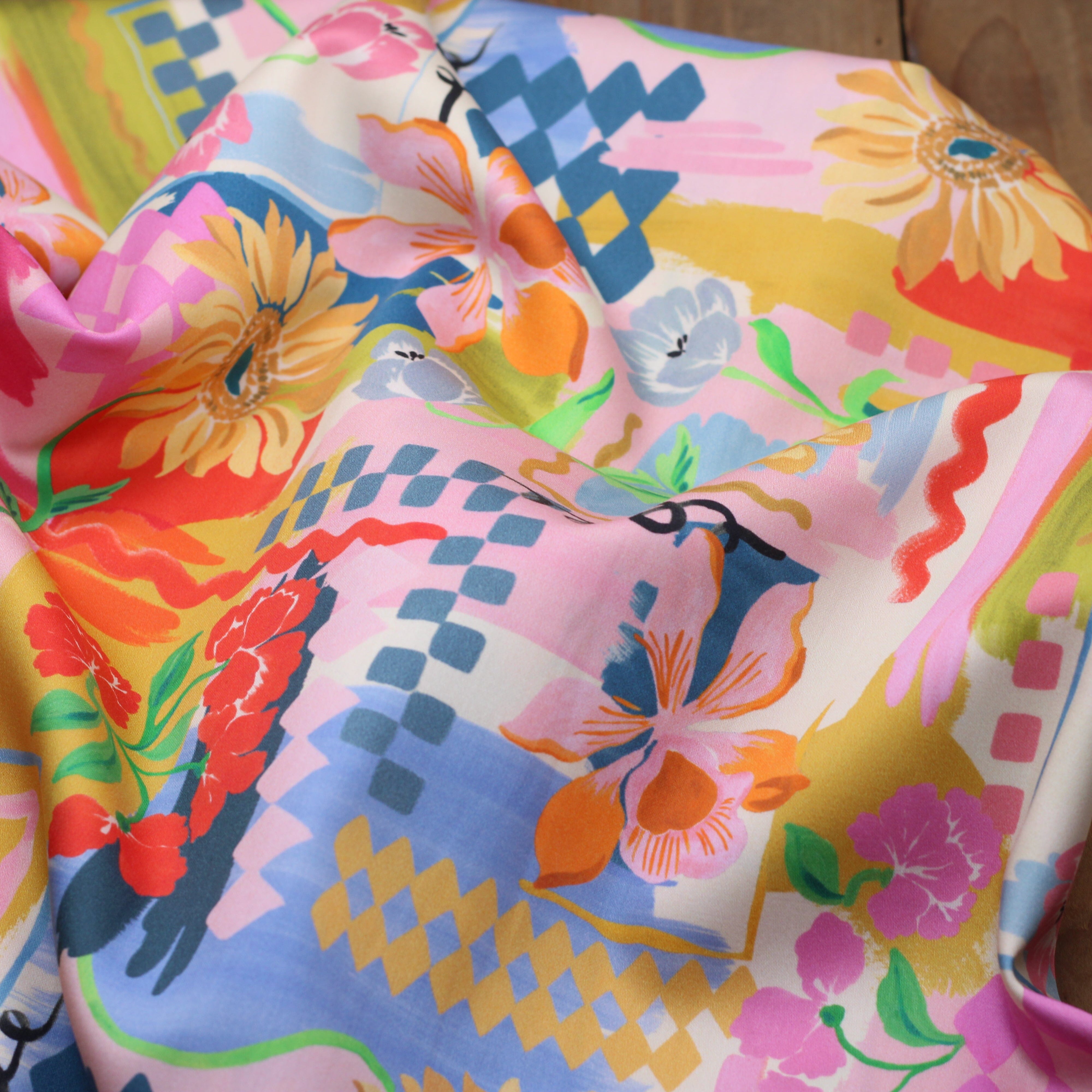 Tissu Satin de coton - CAPRI - Rose pale (Vendu x10cm) Tissus Sélection Gaspard & Léonie | Gaspard et Léonie Tissus en ligne et Mercerie à Toulouse