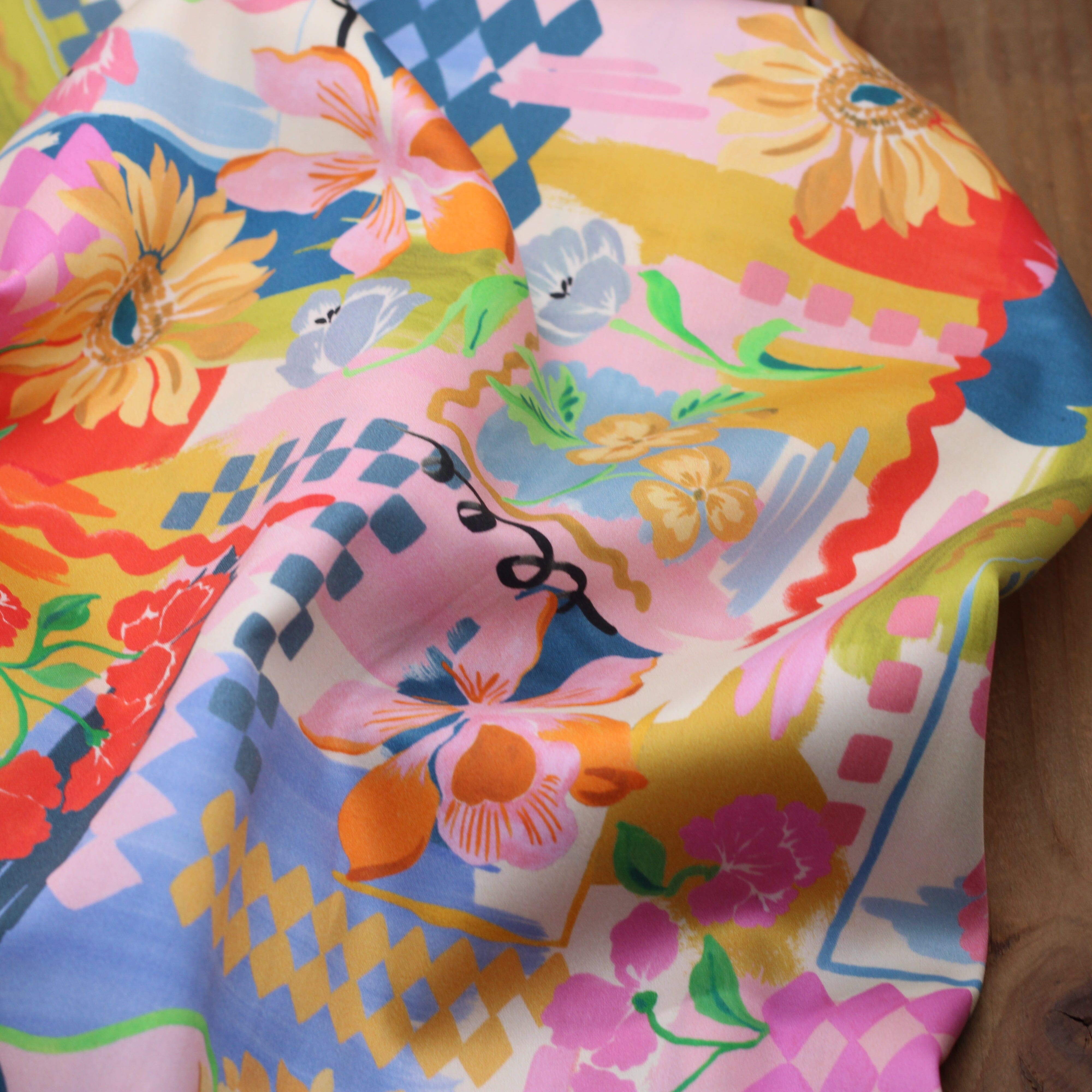 Tissu Satin de coton - CAPRI - Rose pale (Vendu x10cm) Tissus Sélection Gaspard & Léonie | Gaspard et Léonie Tissus en ligne et Mercerie à Toulouse