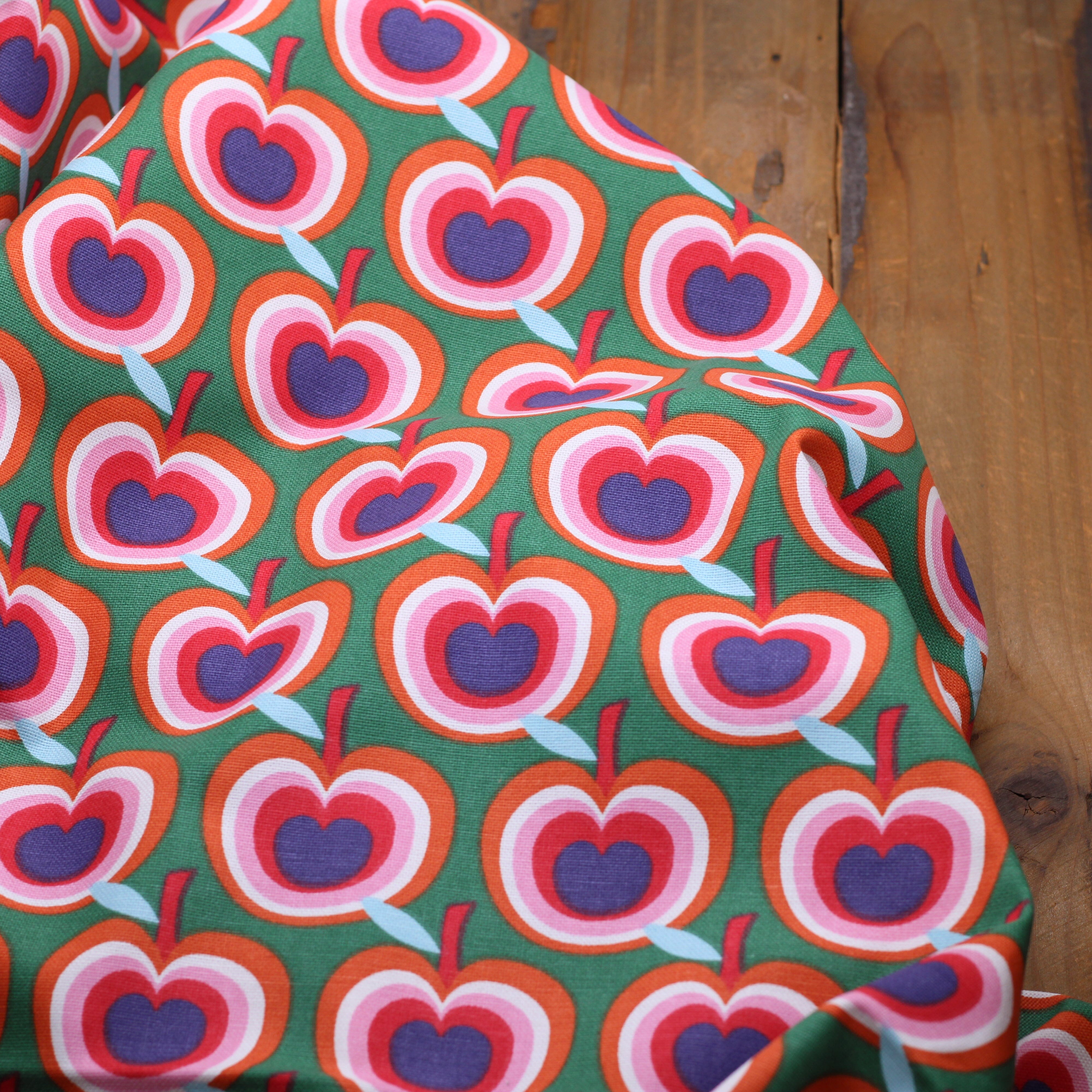 Tissu toile de coton demi Natté de coton - GRANNY - Vert (Vendu x10cm) Tissus DOMOTEX | Gaspard et Léonie Tissus en ligne et Mercerie à Toulouse