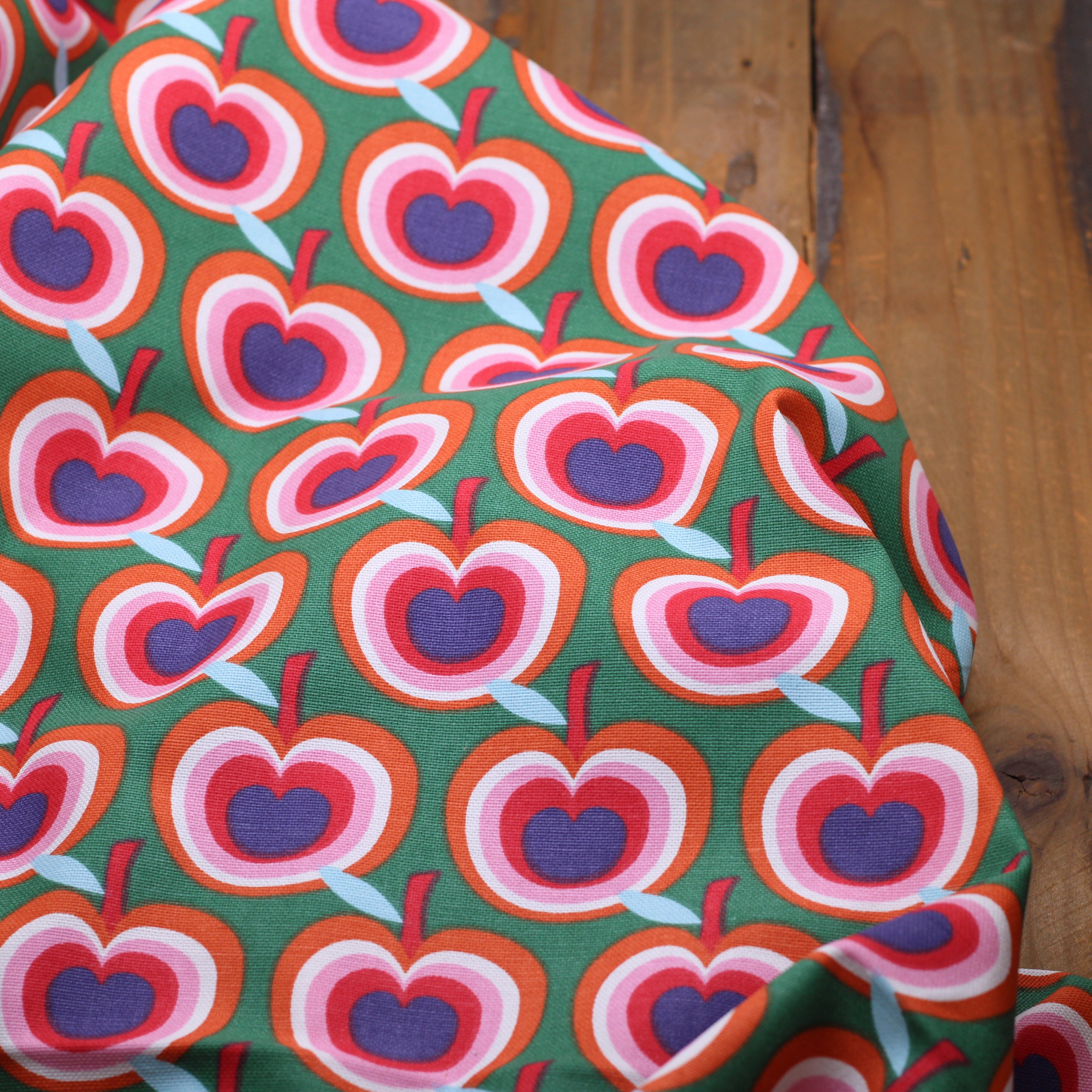 Tissu toile de coton demi Natté de coton - GRANNY - Vert (Vendu x10cm) Tissus DOMOTEX | Gaspard et Léonie Tissus en ligne et Mercerie à Toulouse