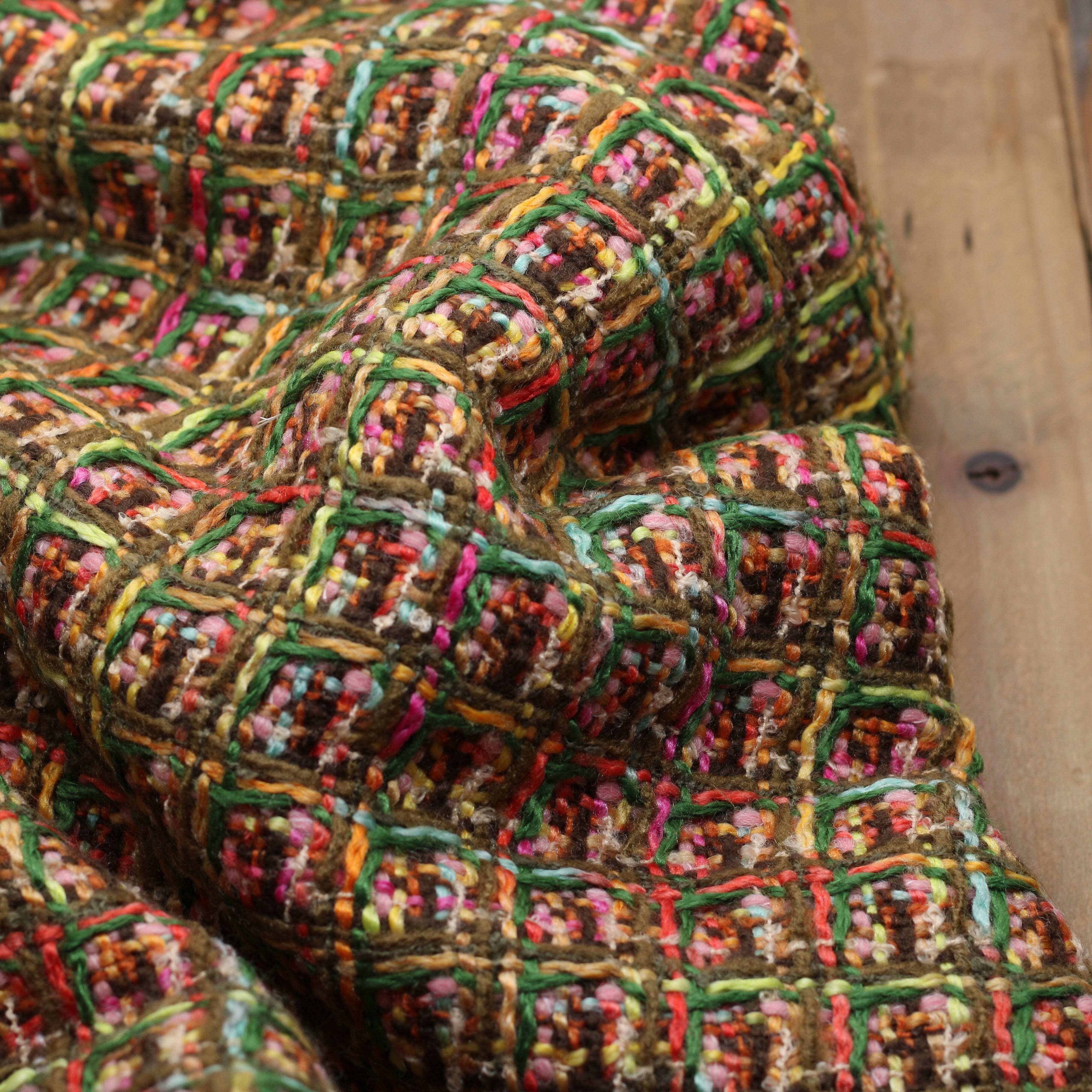 Tissu Tweed - BROOKLYN - Vert (Vendu x10cm) Tissus KATIA | Gaspard et Léonie Tissus en ligne et Mercerie à Toulouse