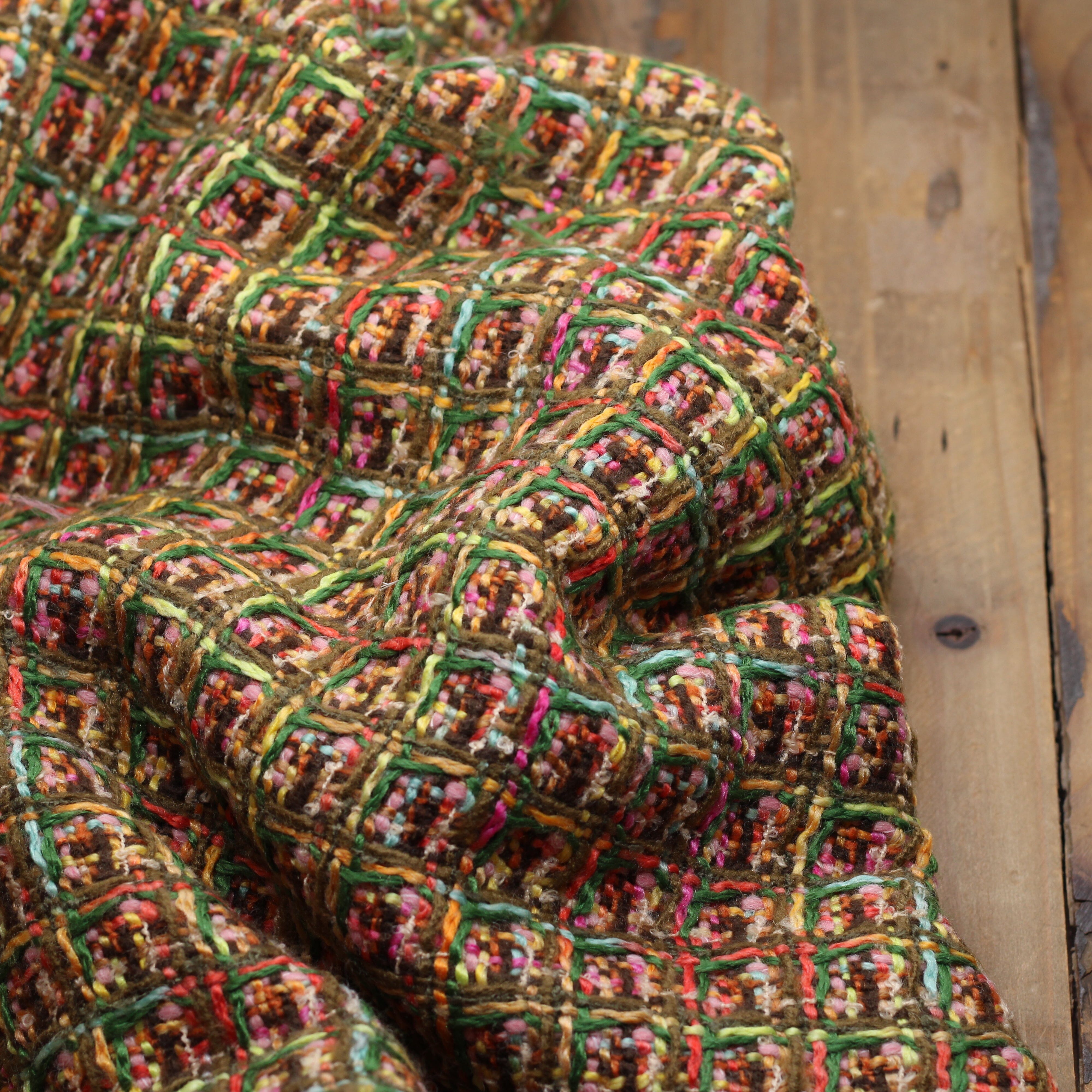 Tissu Tweed - BROOKLYN - Vert (Vendu x10cm) Tissus KATIA | Gaspard et Léonie Tissus en ligne et Mercerie à Toulouse