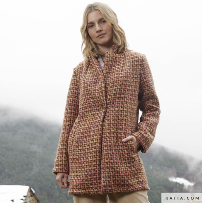 Tissu Tweed - BROOKLYN - Vert (Vendu x10cm) Tissus KATIA | Gaspard et Léonie Tissus en ligne et Mercerie à Toulouse