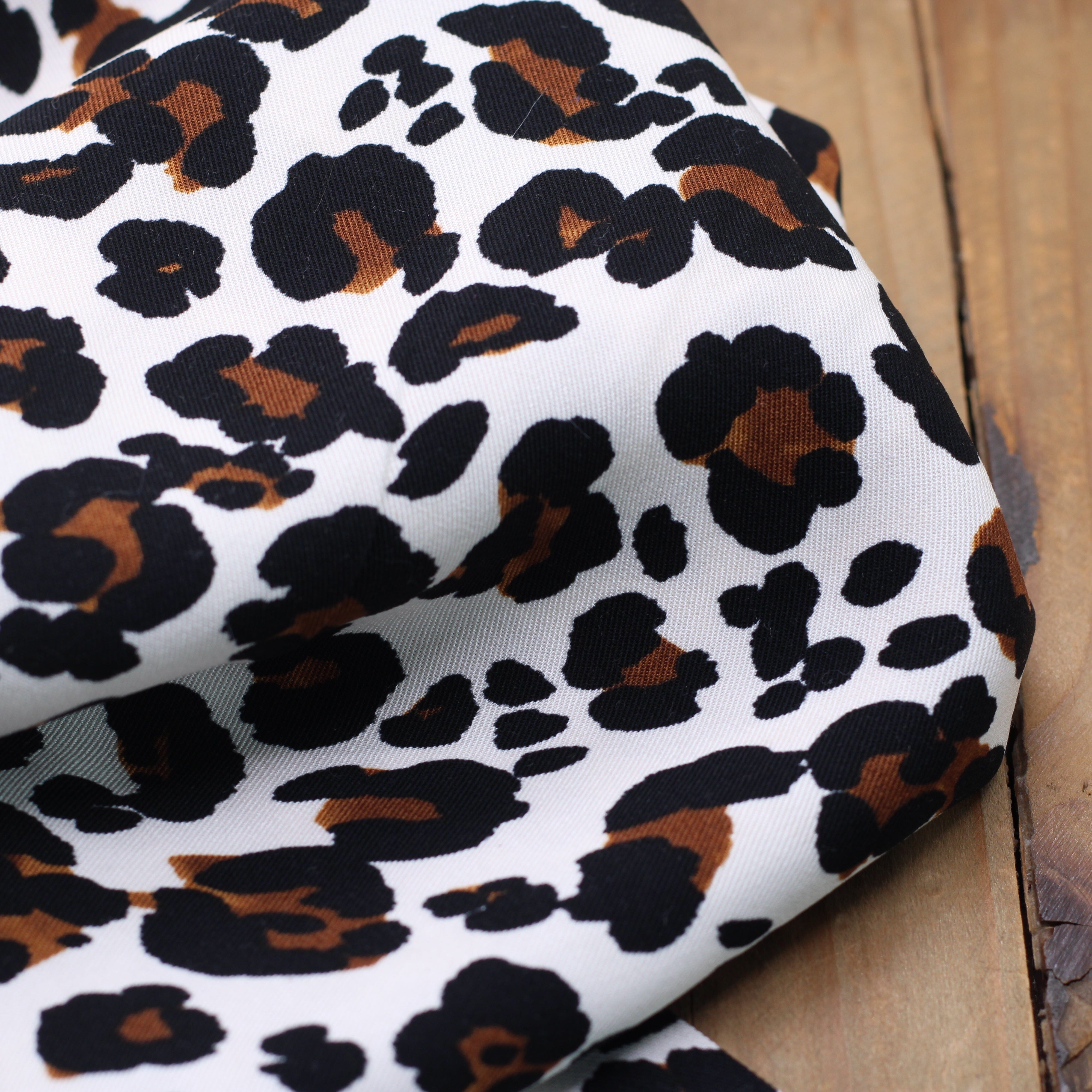 Tissu Twill de viscose - LEOPARD - Ecru (Vendu x10cm) Tissus Sélection Gaspard & Léonie | Gaspard et Léonie Tissus en ligne et Mercerie à Toulouse