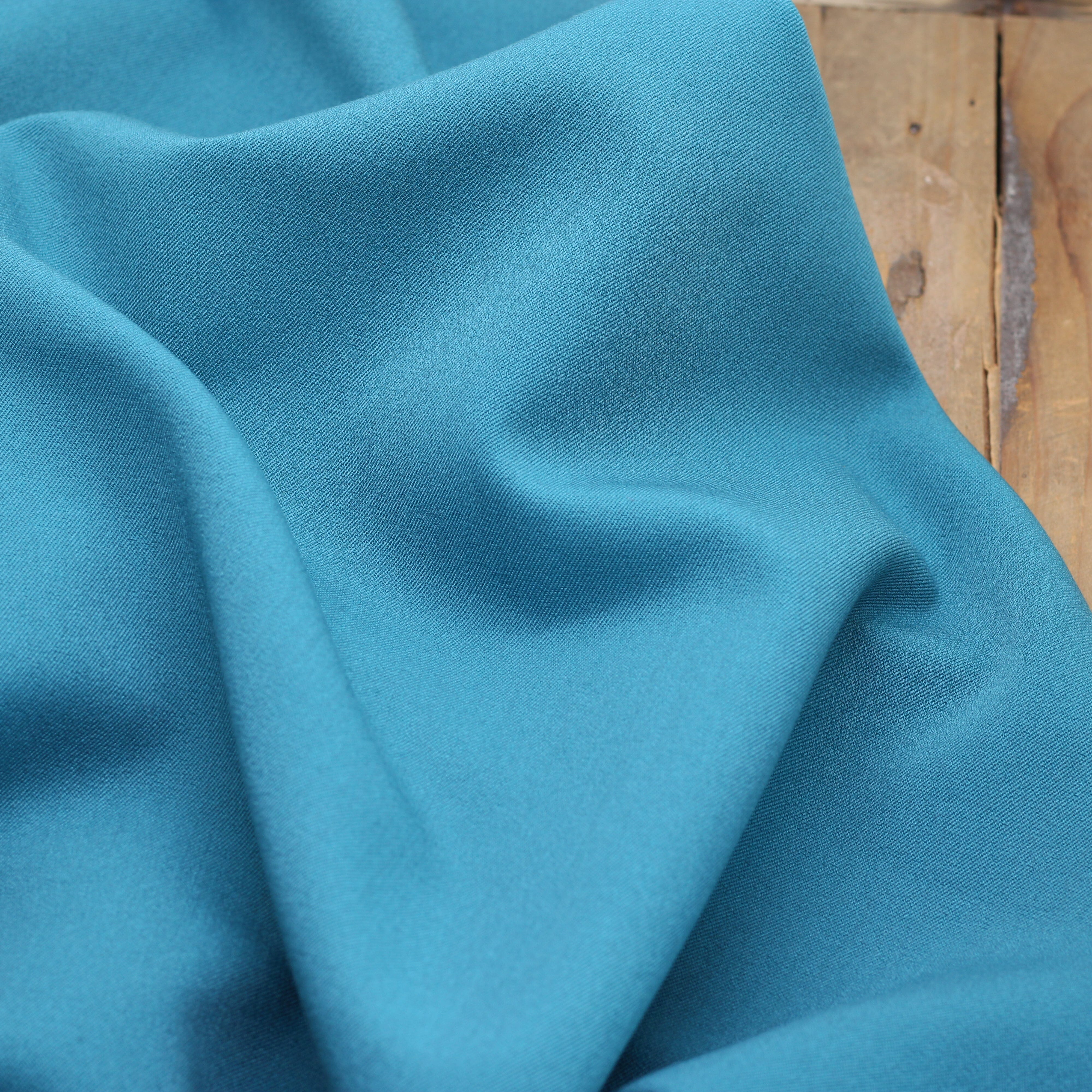 Tissu Twill Uni Stretch- Turquoise (Vendu x10cm) Tissus Sélection Gaspard & Léonie | Gaspard et Léonie Tissus en ligne et Mercerie à Toulouse