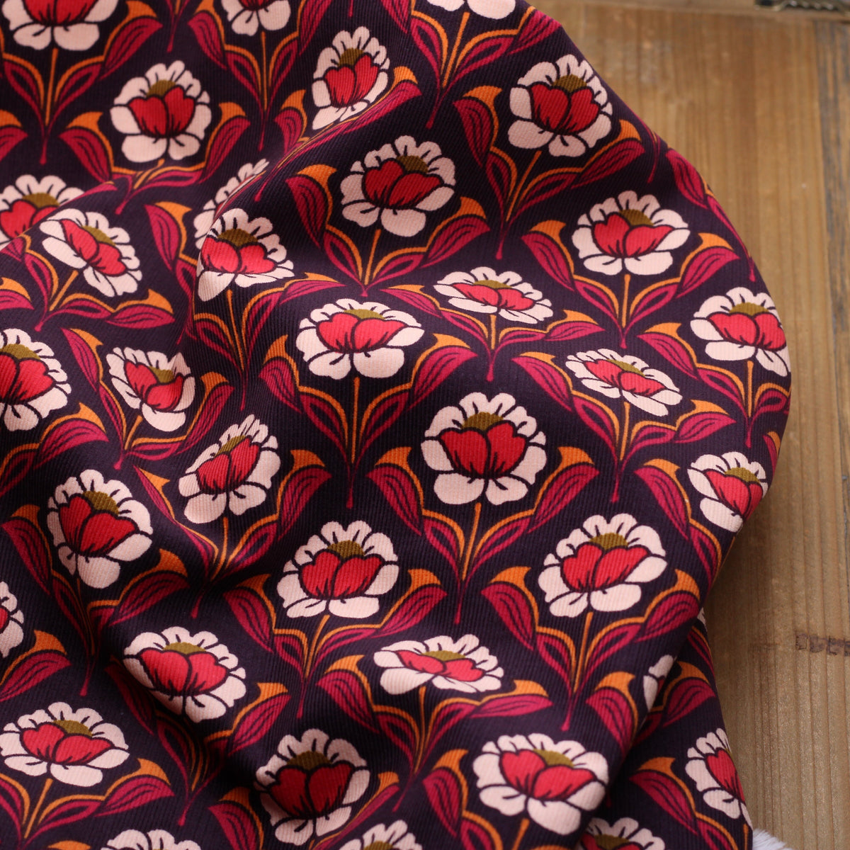 Tissu Velours milleraies - HOKO - Bordeaux (vendu x10cm) Tissus DOMOTEX | Gaspard et Léonie Tissus en ligne et Mercerie à Toulouse