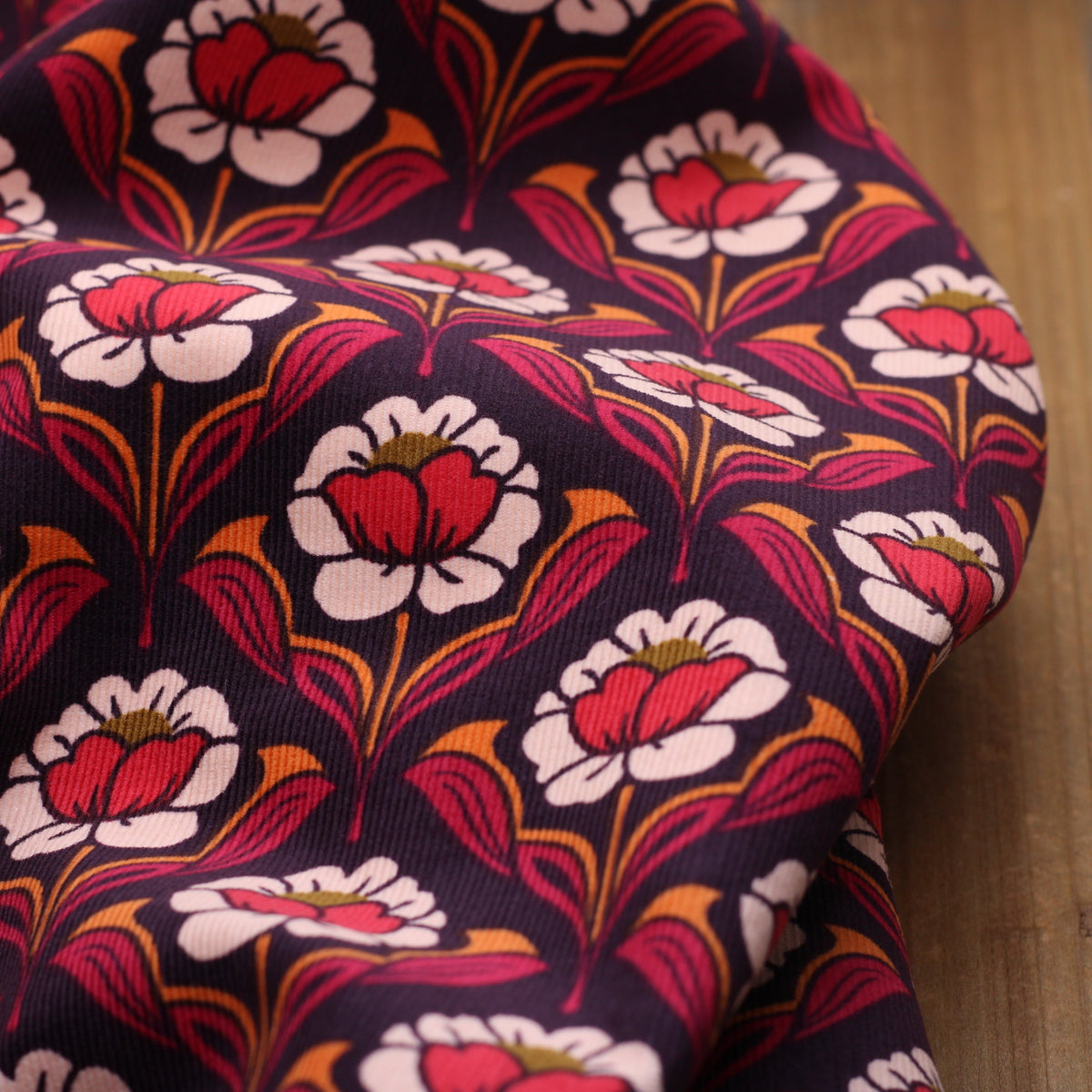 Tissu Velours milleraies - HOKO - Bordeaux (vendu x10cm) Tissus DOMOTEX | Gaspard et Léonie Tissus en ligne et Mercerie à Toulouse
