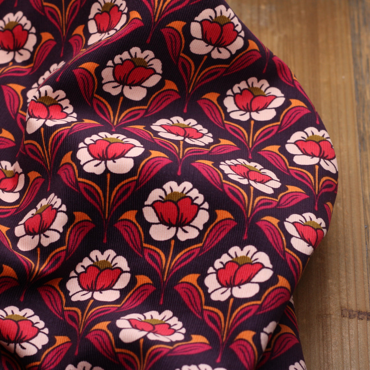 Tissu Velours milleraies - HOKO - Bordeaux (vendu x10cm) Tissus DOMOTEX | Gaspard et Léonie Tissus en ligne et Mercerie à Toulouse