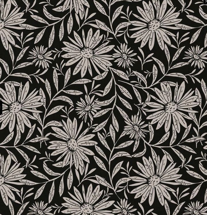 Tissu Viscose - BESTA - Noir Blanc (Vendu par 10cm) Tissus Sélection Gaspard & Léonie | Gaspard et Léonie Tissus en ligne et Mercerie à Toulouse