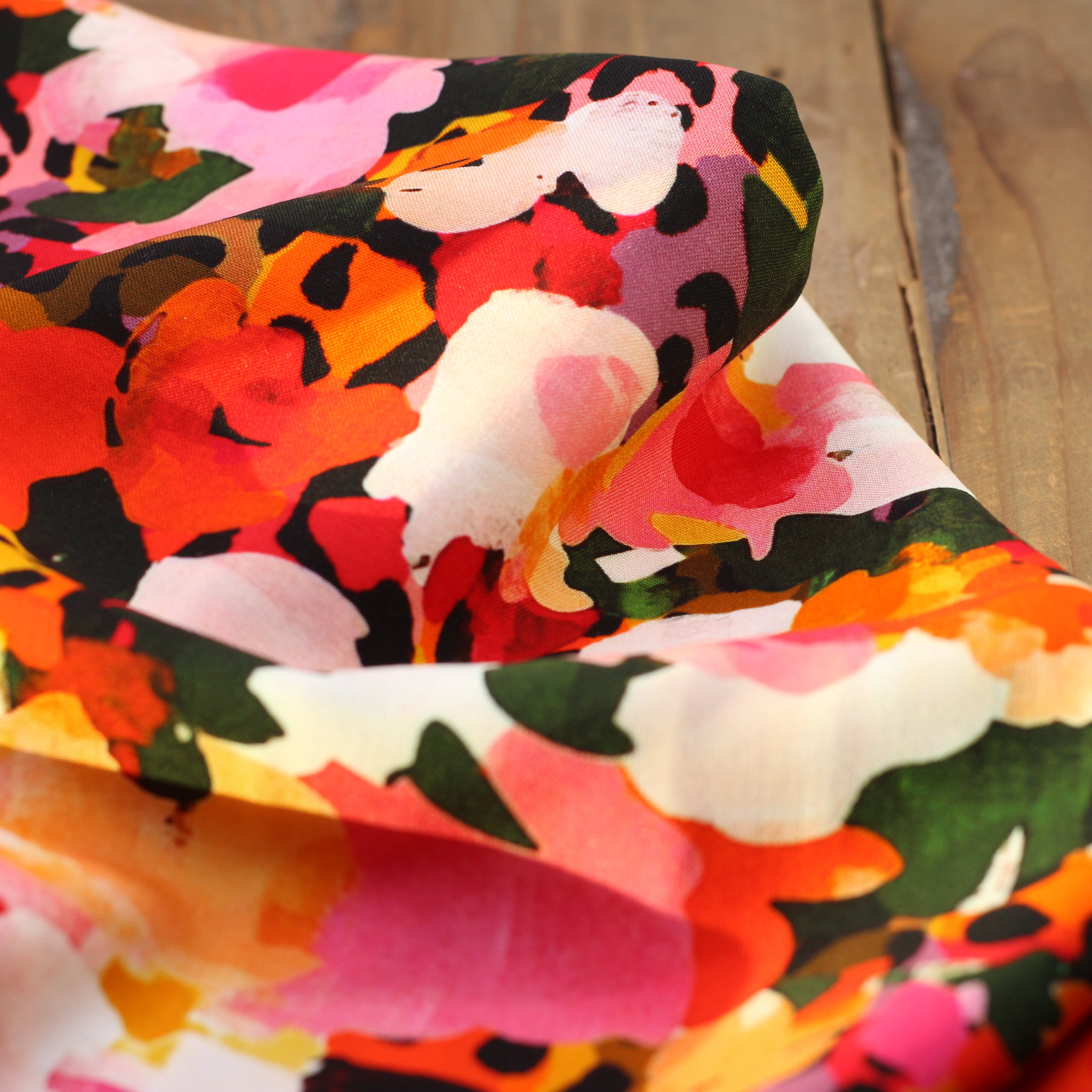 Tissu Viscose - MARGAY - Rose/Rouge (Vendu par 10cm) Tissus Sélection Gaspard & Léonie | Gaspard et Léonie Tissus en ligne et Mercerie à Toulouse